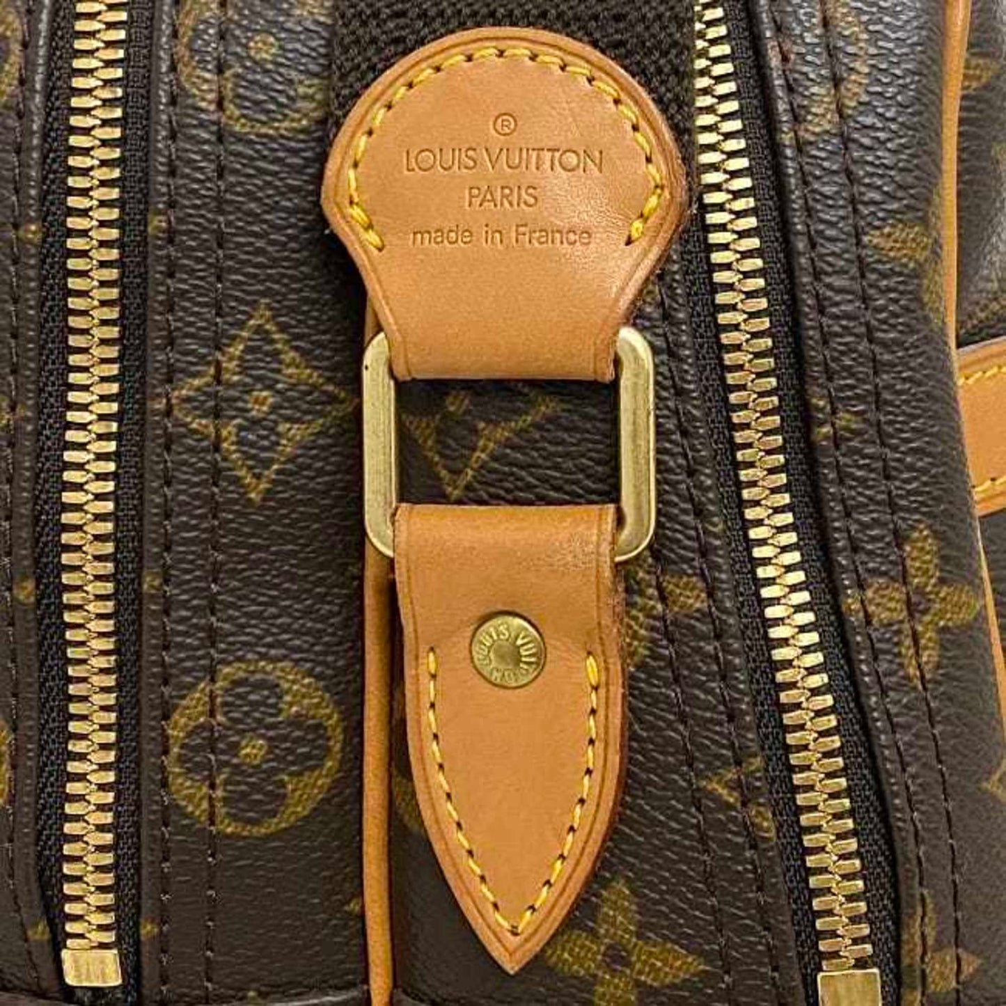 Louis Vuitton Reporter, Brown, Canvas, shoulder