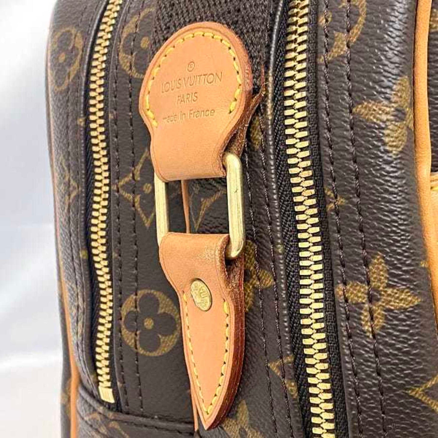 Louis Vuitton Reporter, Brown, Canvas, shoulder