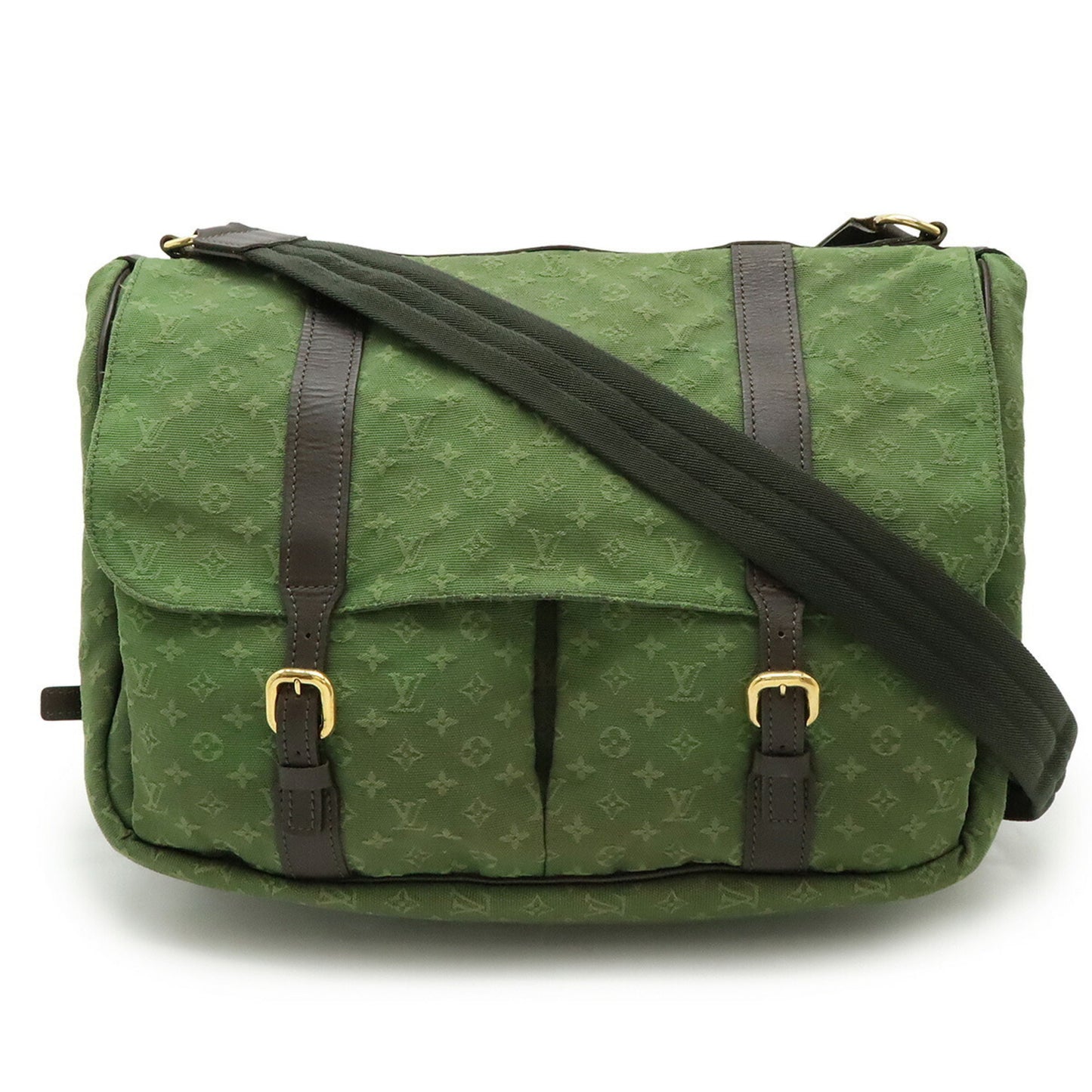 Louis Vuitton Maman, Green, Canvas, shoulder