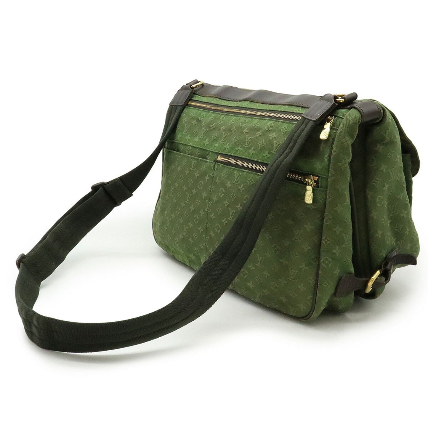 Louis Vuitton Maman, Green, Canvas, shoulder