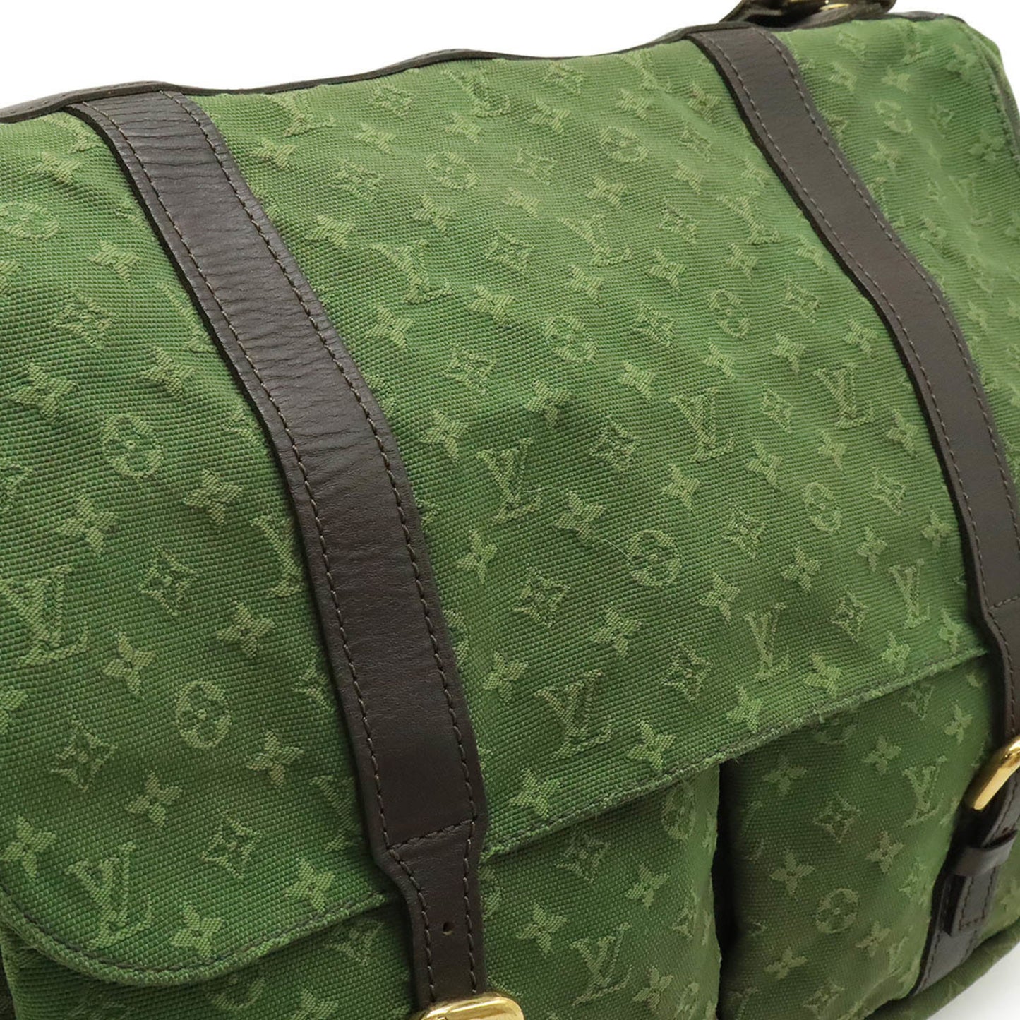 Louis Vuitton Maman, Green, Canvas, shoulder