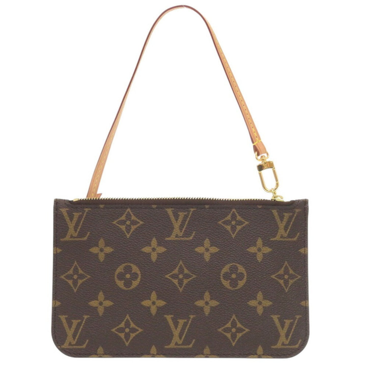 Louis Vuitton POCHETTE NEVERFULL, Brown, Canvas, clutch