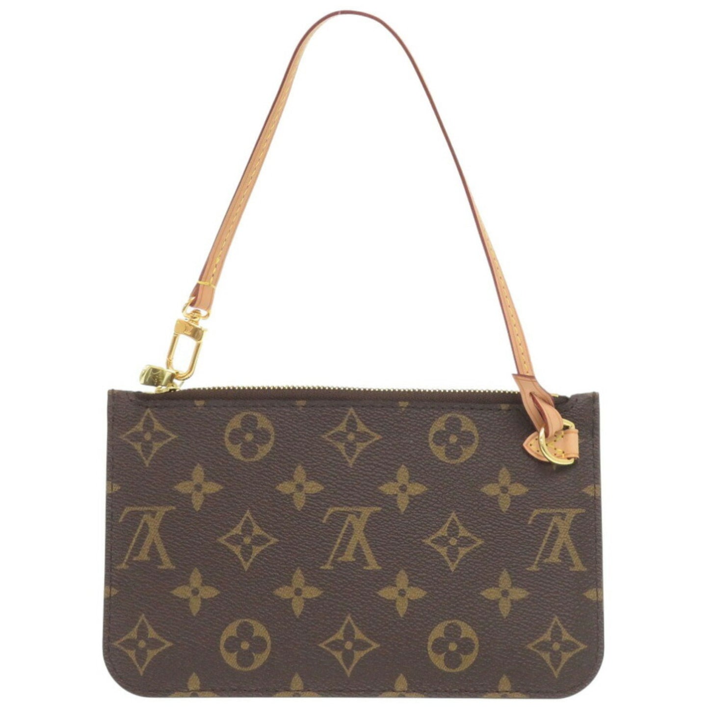 Louis Vuitton POCHETTE NEVERFULL, Brown, Canvas, clutch