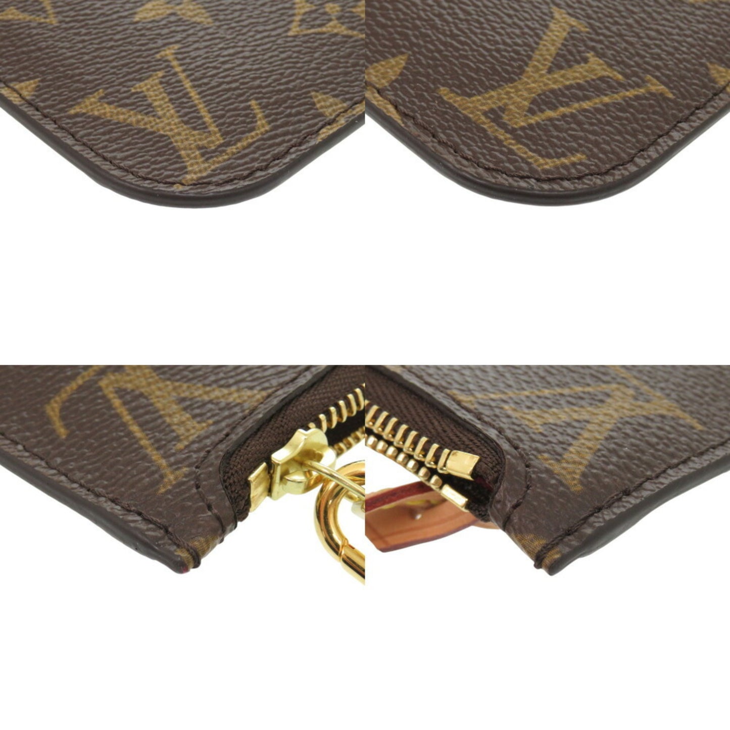 Louis Vuitton POCHETTE NEVERFULL, Brown, Canvas, clutch