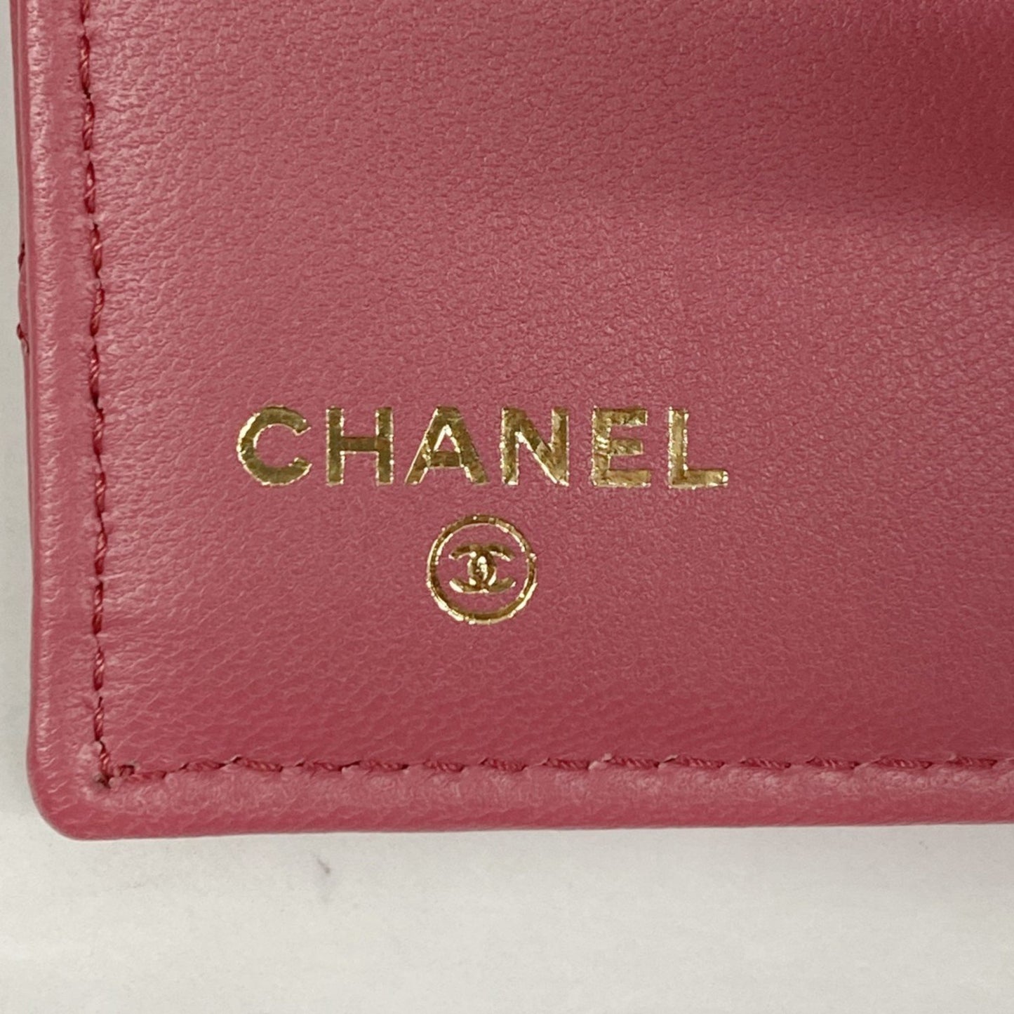 Chanel Porte monnaie, Pink, Leather, wallet