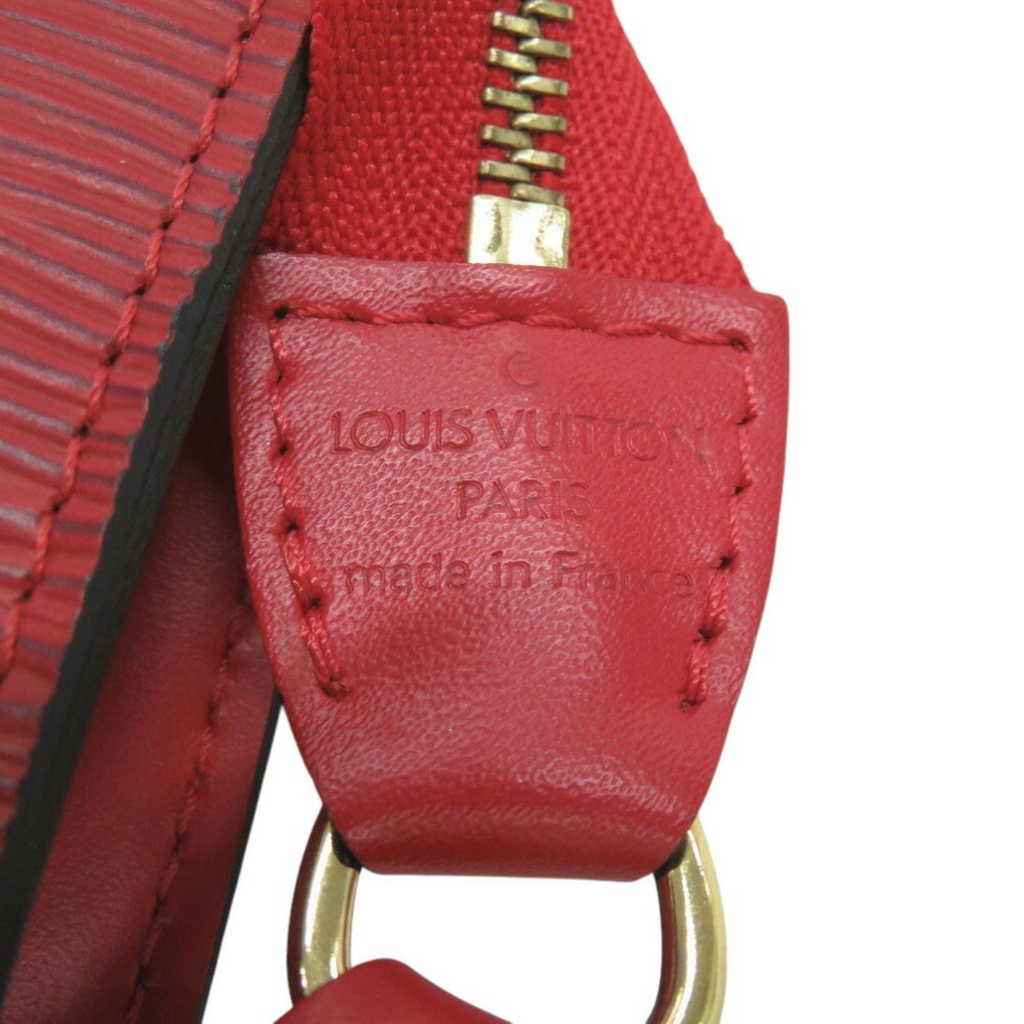 Louis Vuitton Pochette Accessoire, Red, Leather, clutch