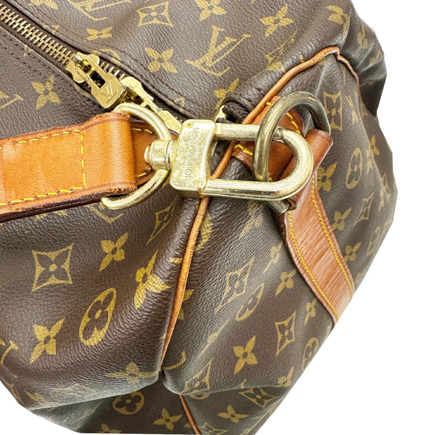 Louis Vuitton Keepall Bandoulière 60, Brown, Canvas, travel