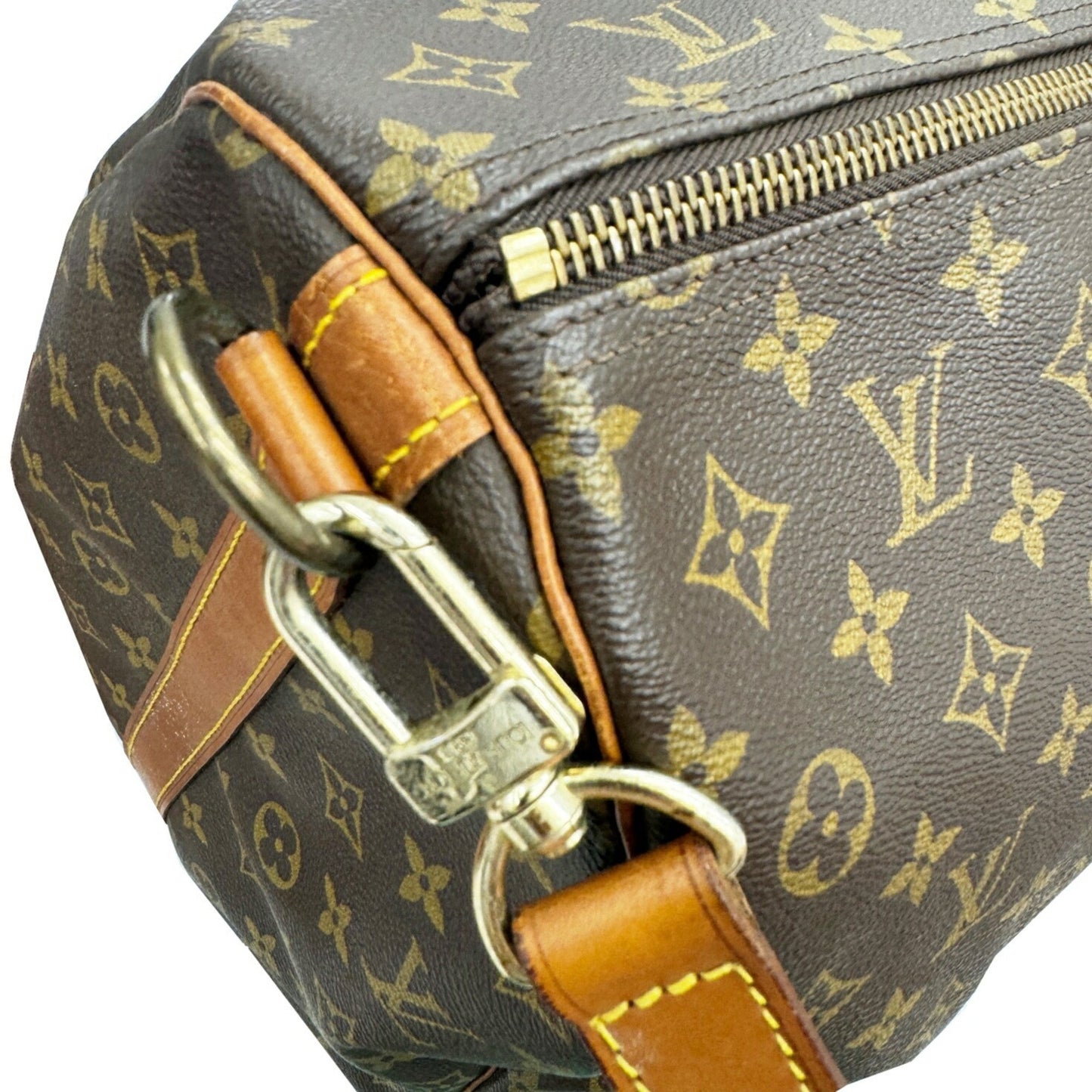 Louis Vuitton Keepall Bandoulière 60, Brown, Canvas, travel
