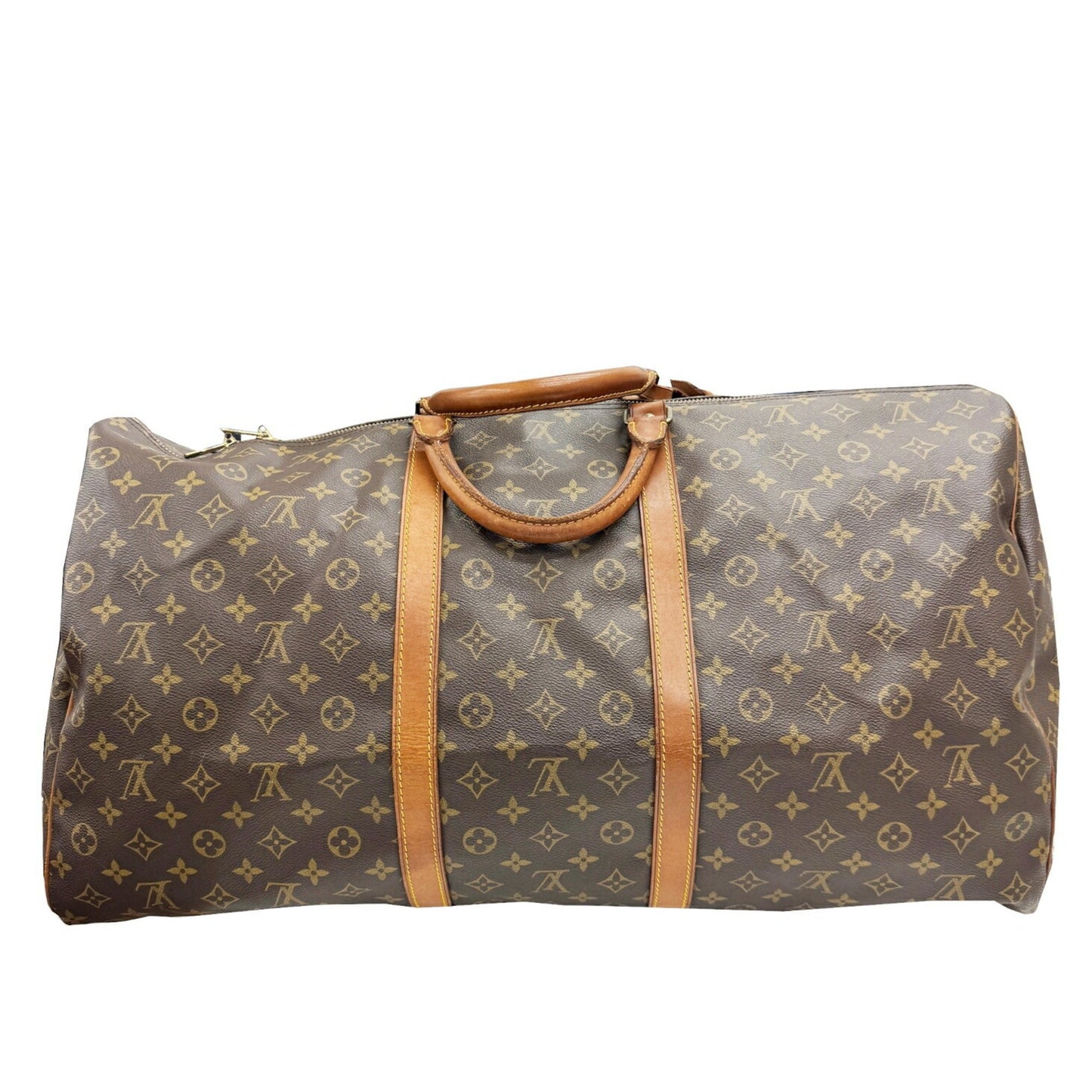 Louis Vuitton Keepall Bandoulière 60, Brown, Canvas, travel