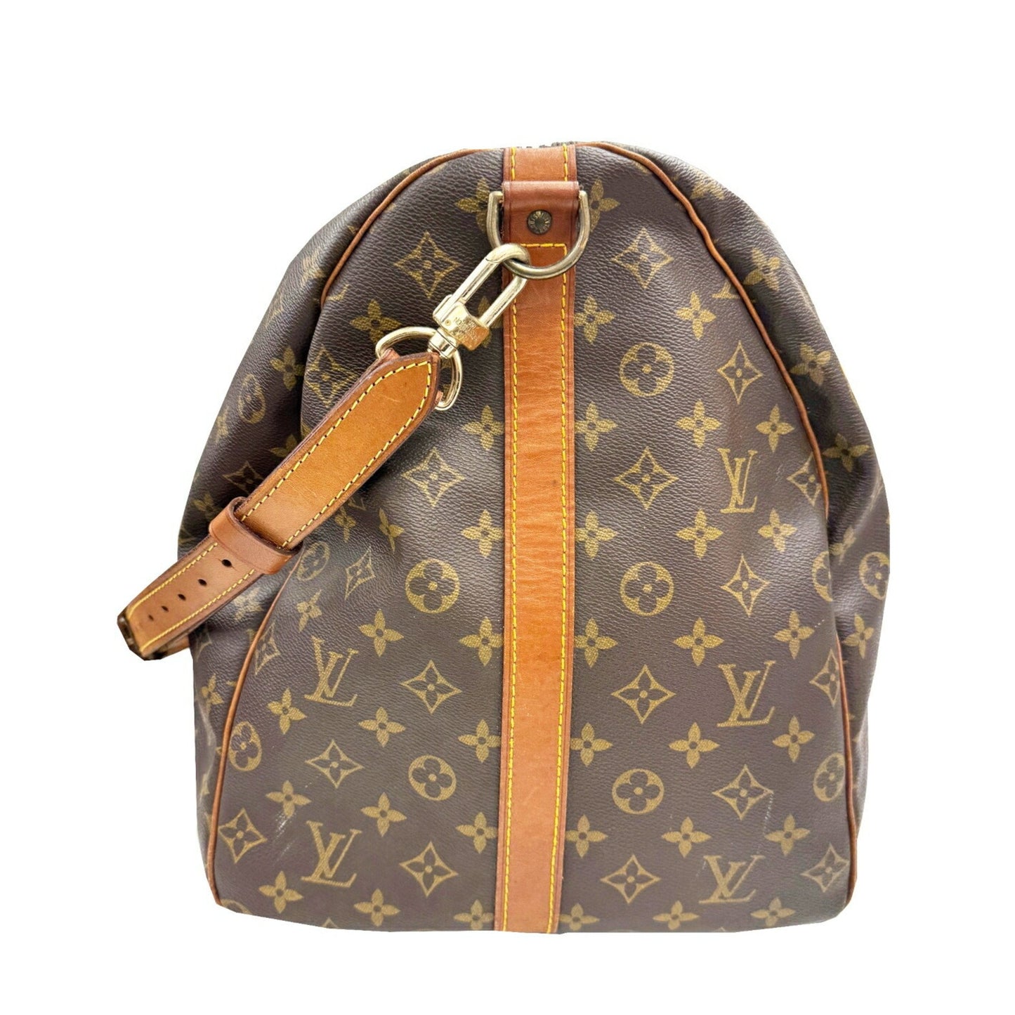Louis Vuitton Keepall Bandoulière 60, Brown, Canvas, travel