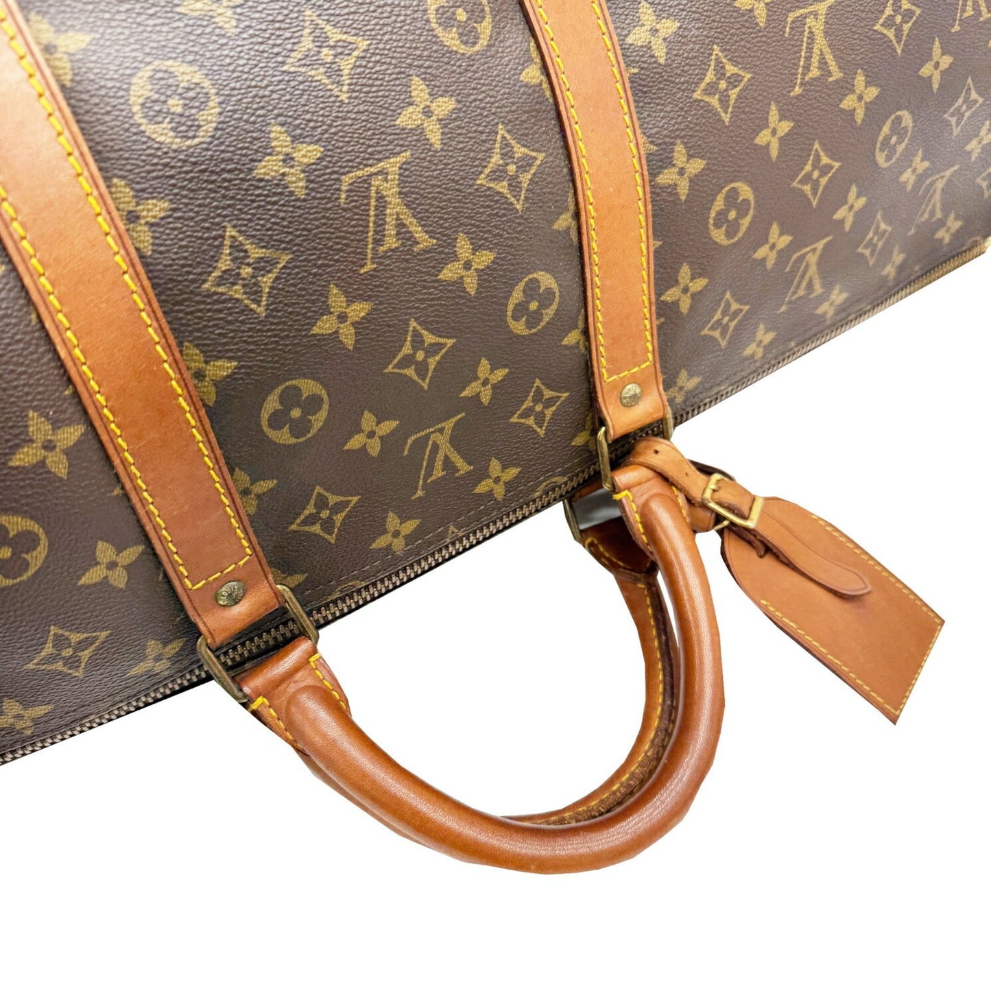 Louis Vuitton Keepall Bandoulière 60, Brown, Canvas, travel