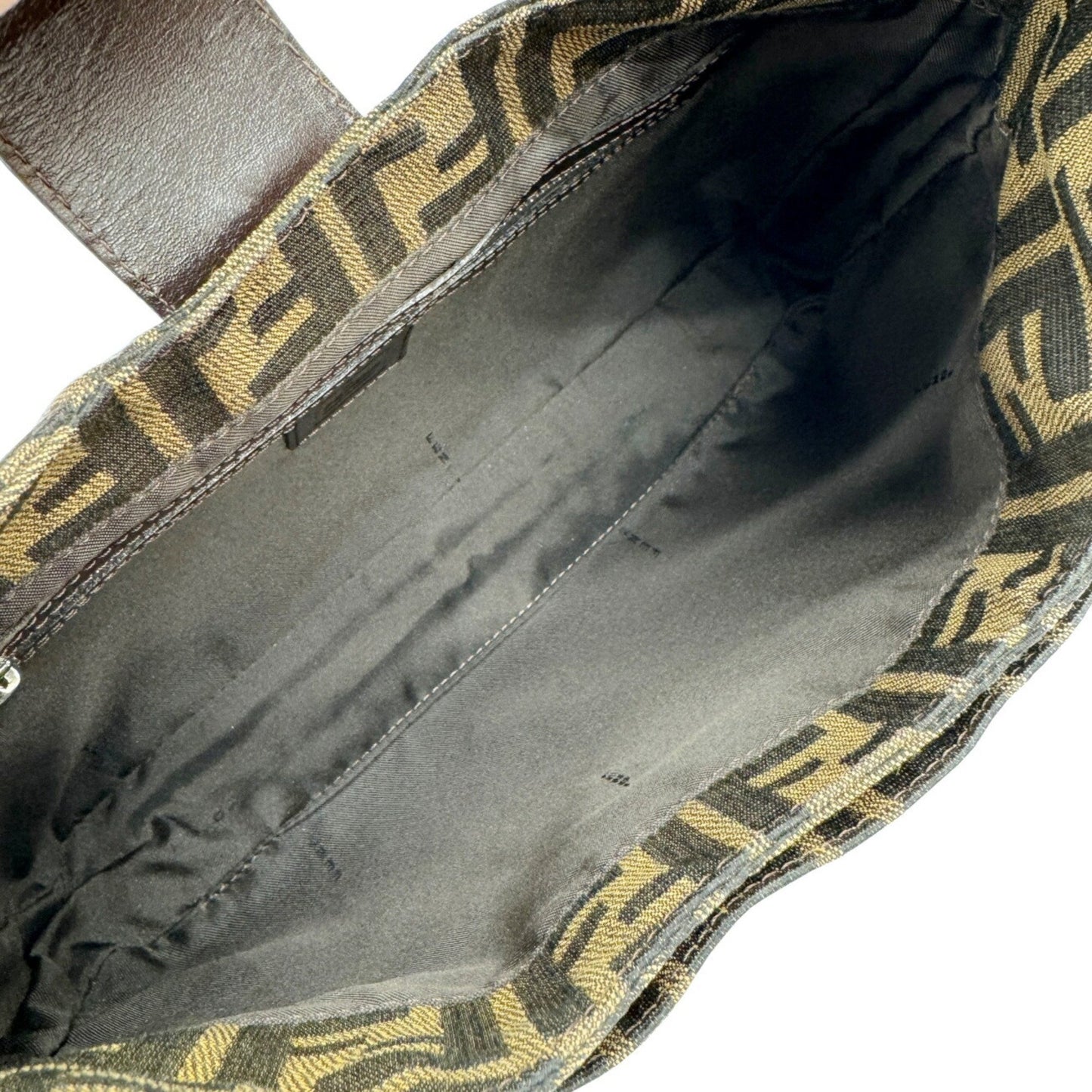 Fendi Baguette, Brown, Canvas, shoulder