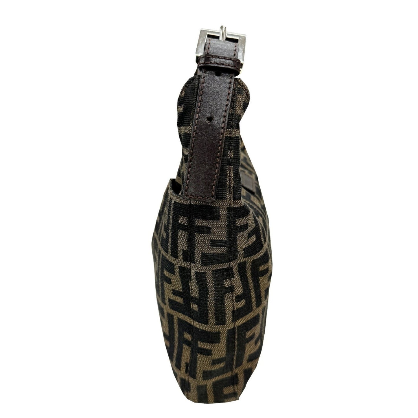 Fendi Baguette, Brown, Canvas, shoulder