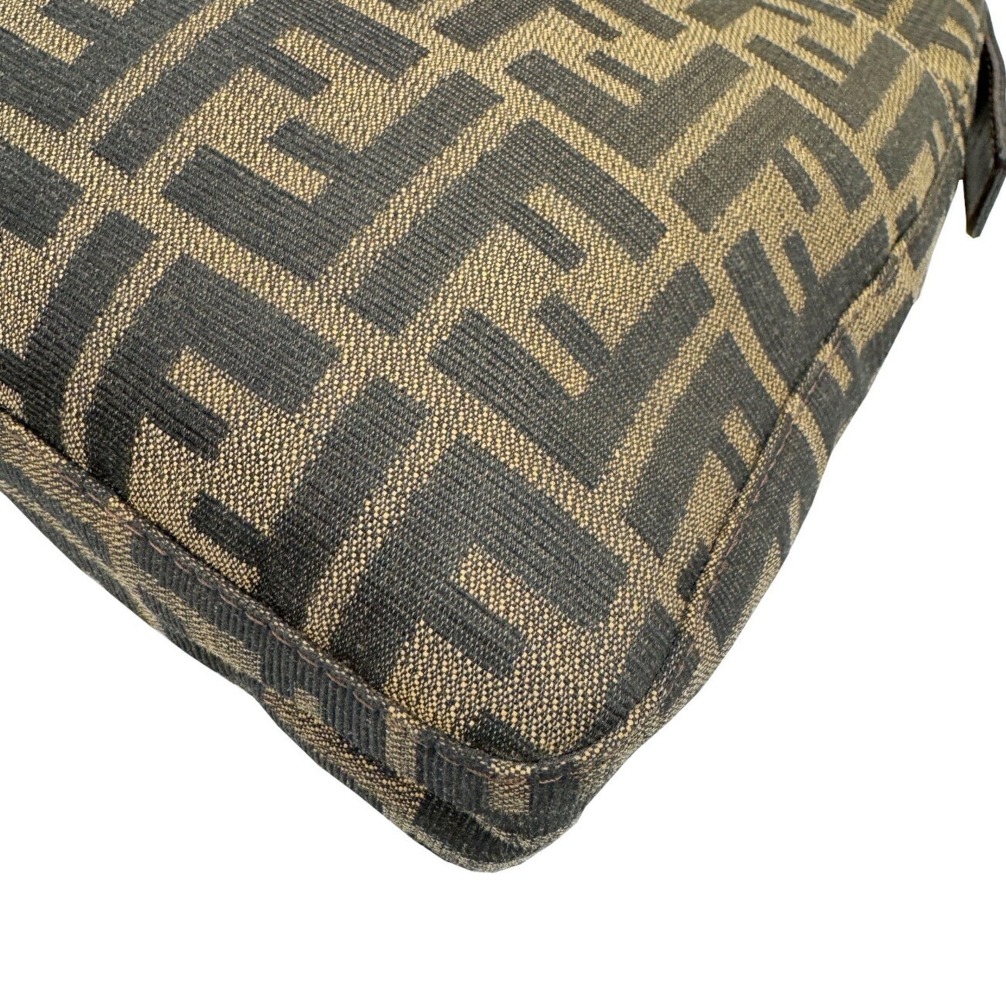 Fendi Baguette, Brown, Canvas, shoulder