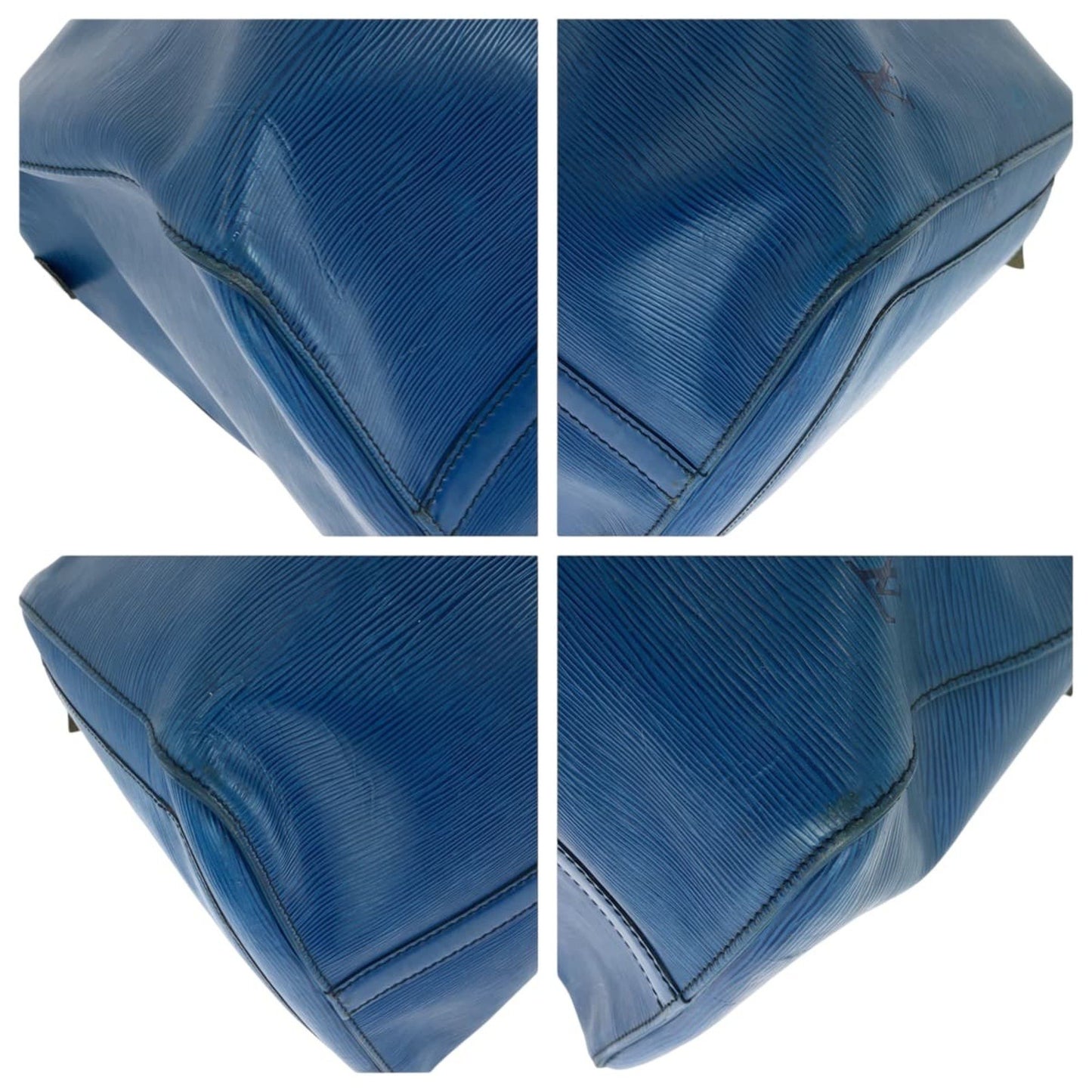 Louis Vuitton Keepall 60, Blue, Leather, travel