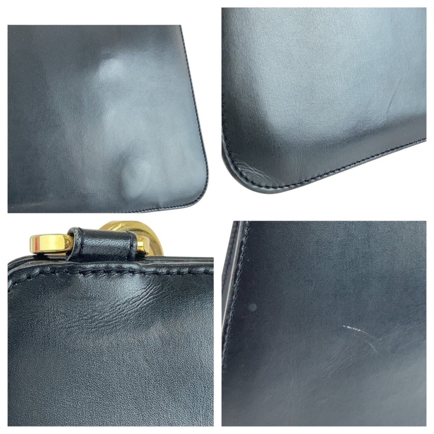 Salvatore Ferragamo, Black, Leather, handbag