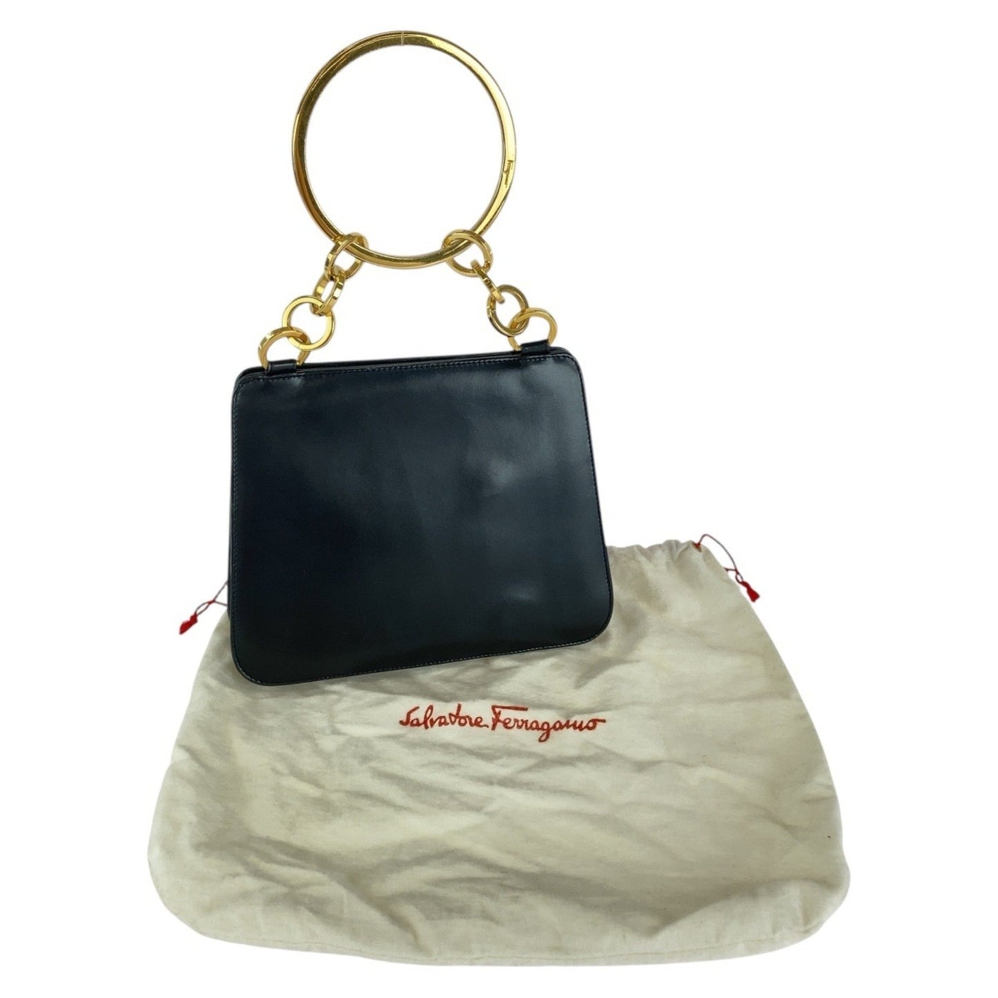 Salvatore Ferragamo, Black, Leather, handbag