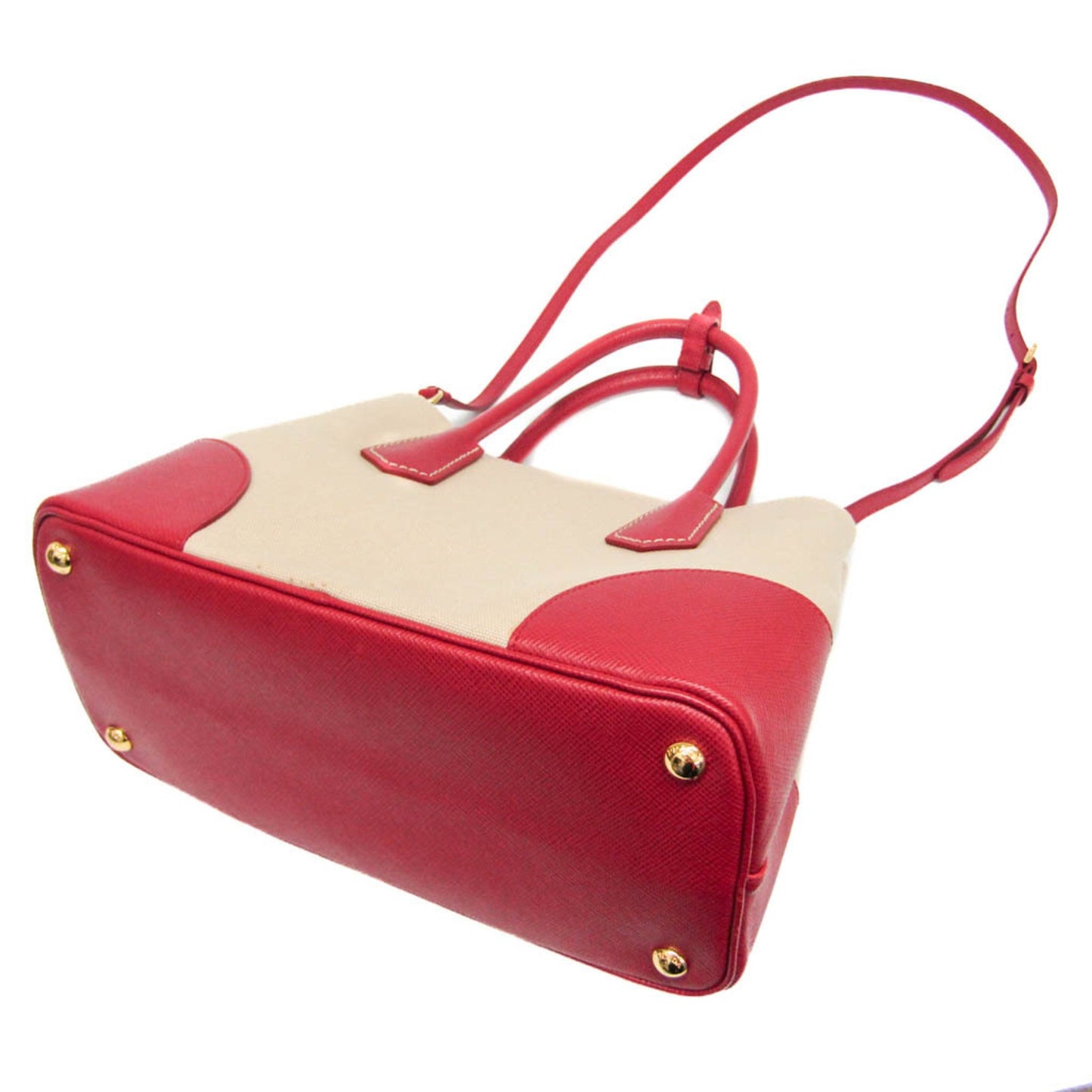 Prada Canapa, Beige, Canvas, handbag