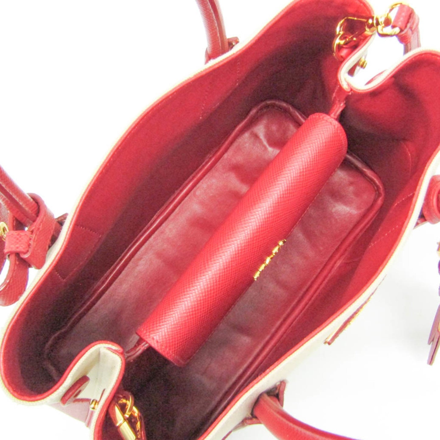 Prada Canapa, Beige, Canvas, handbag