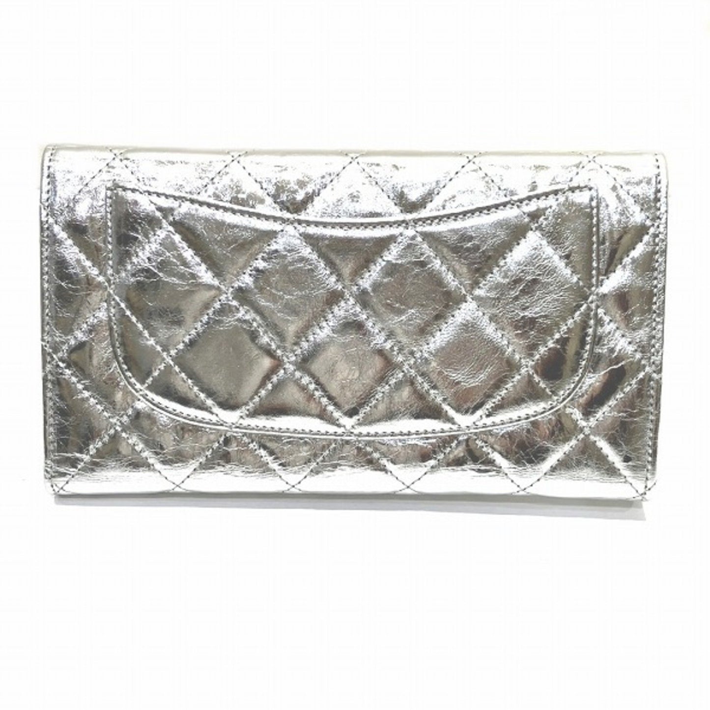 "Chanel 2,55", Silver, Leather, wallet