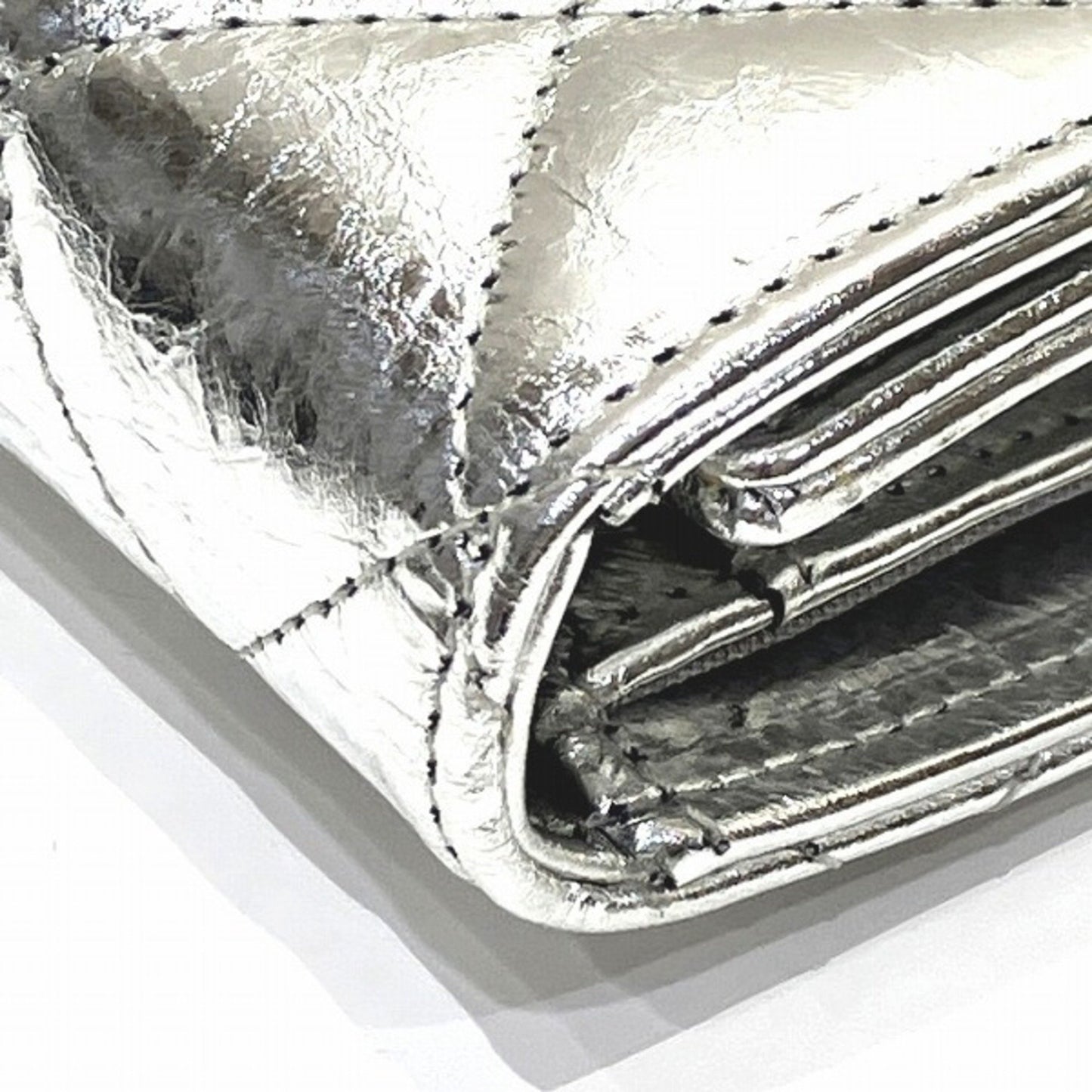 "Chanel 2,55", Silver, Leather, wallet