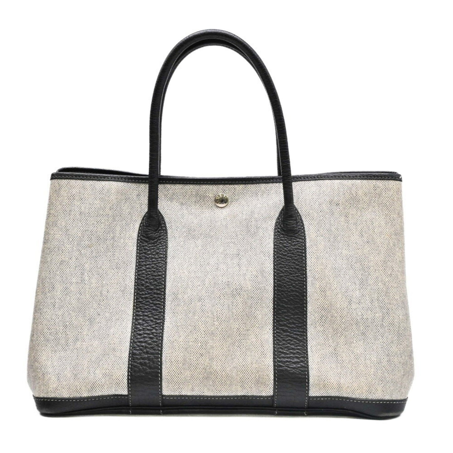 Hermès Garden Party, Grey, Canvas, handbag