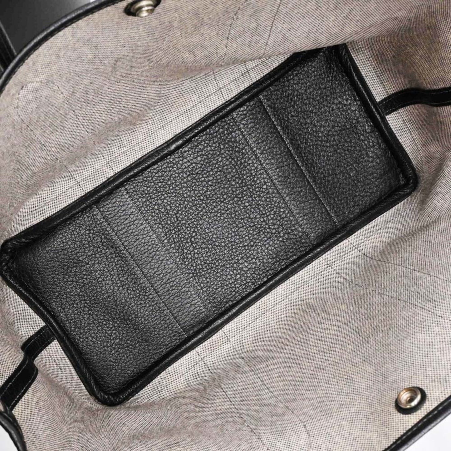 Hermès Garden Party, Grey, Canvas, handbag