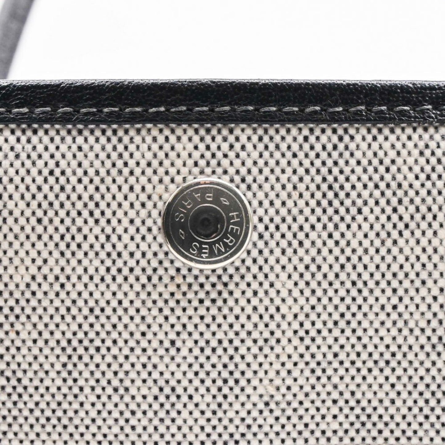 Hermès Garden Party, Grey, Canvas, handbag