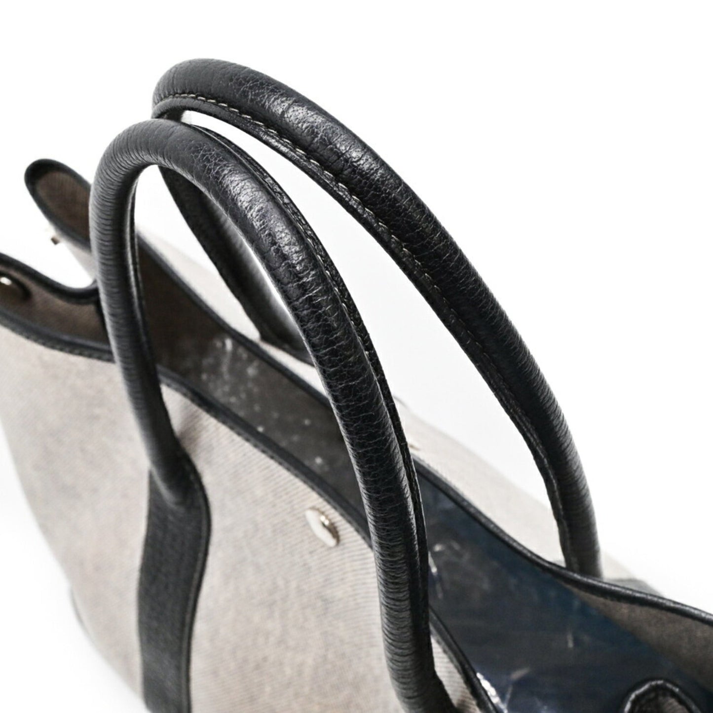 Hermès Garden Party, Grey, Canvas, handbag