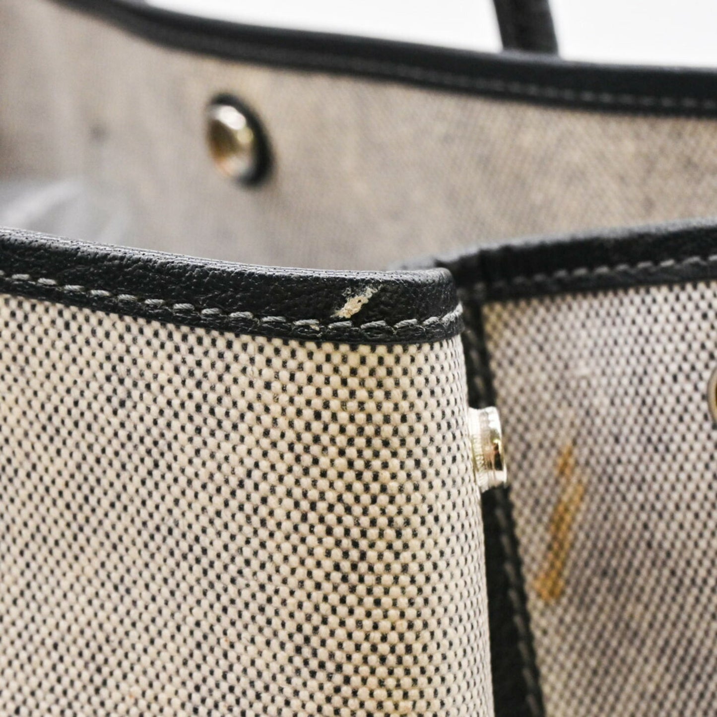 Hermès Garden Party, Grey, Canvas, handbag