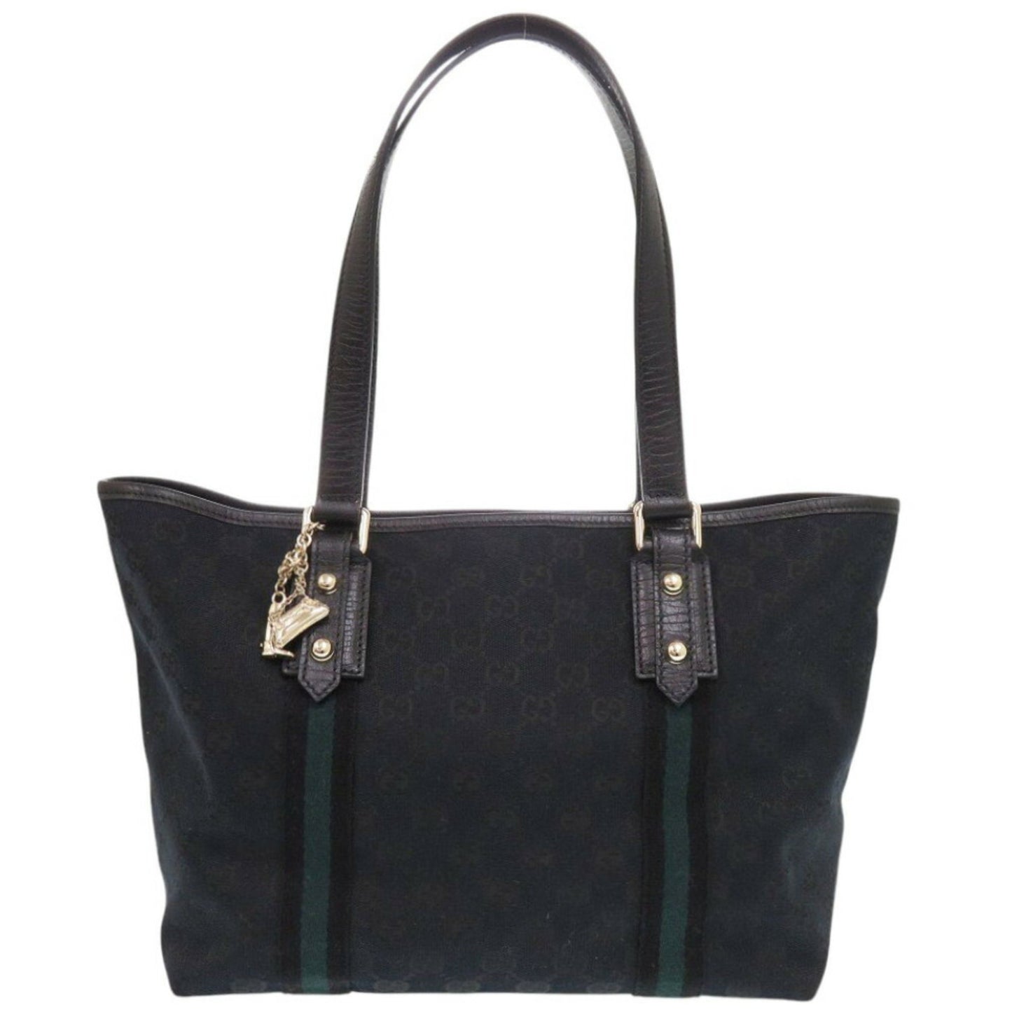 Gucci Sherry, Black, Canvas, tote
