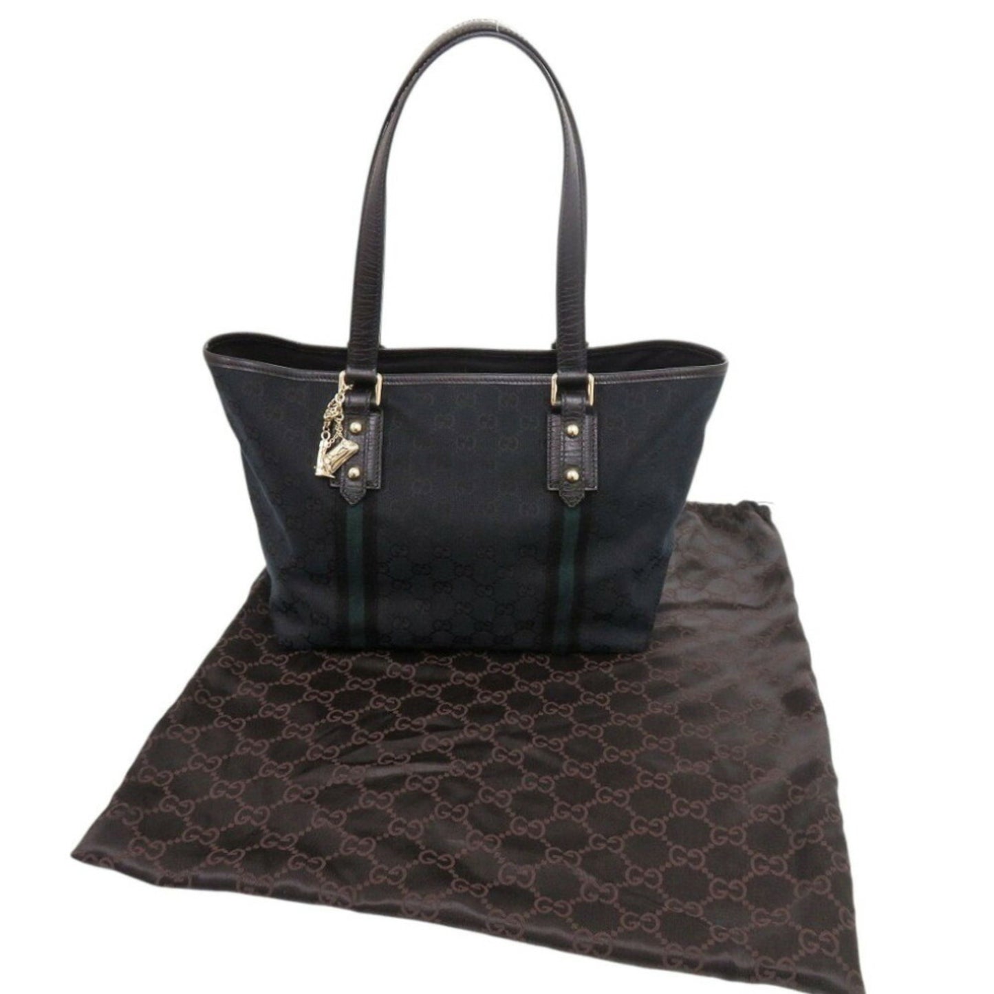 Gucci Sherry, Black, Canvas, tote