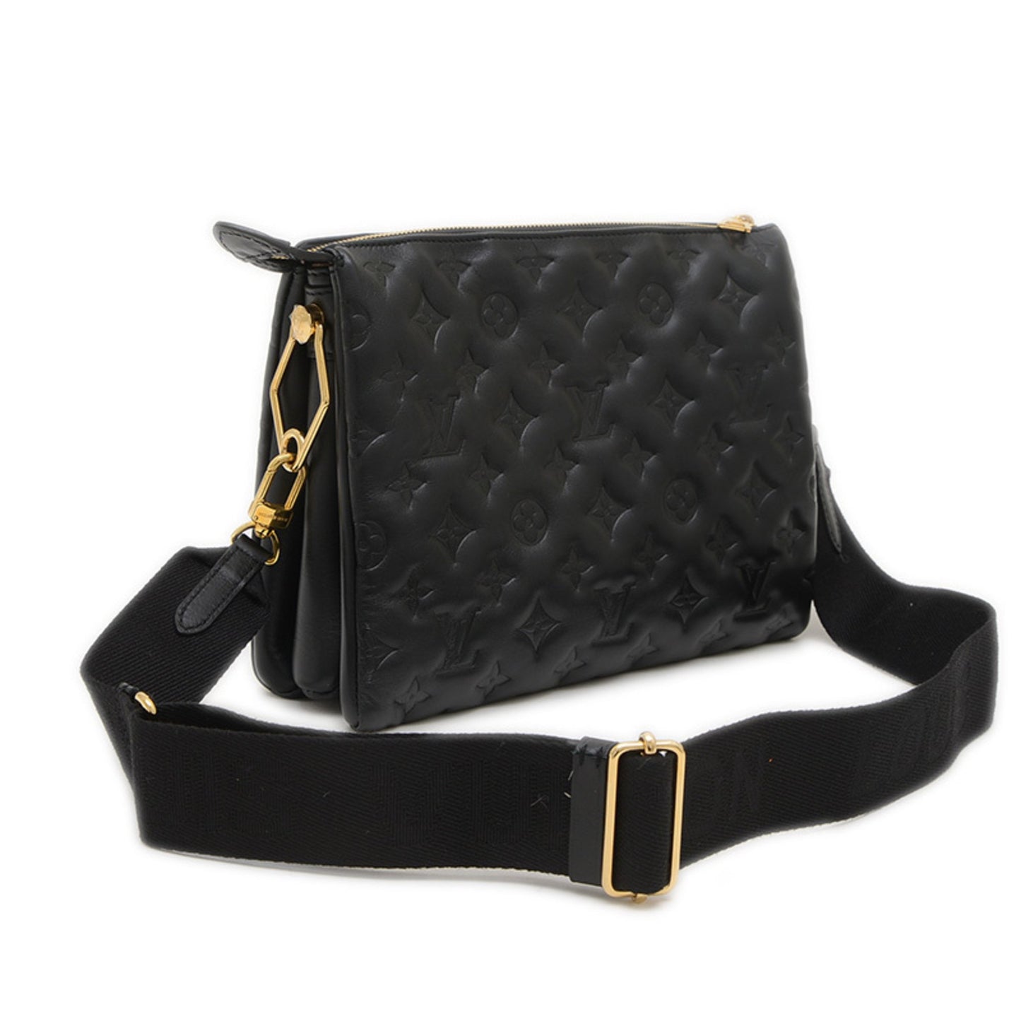 Louis Vuitton Coussin, Black, Leather, shoulder