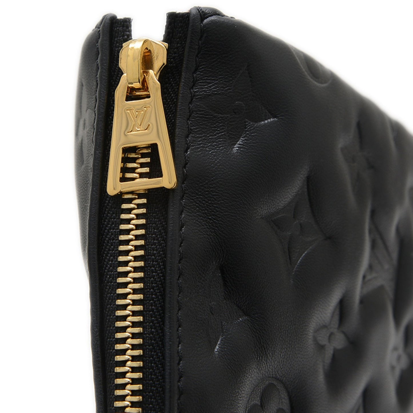 Louis Vuitton Coussin, Black, Leather, shoulder