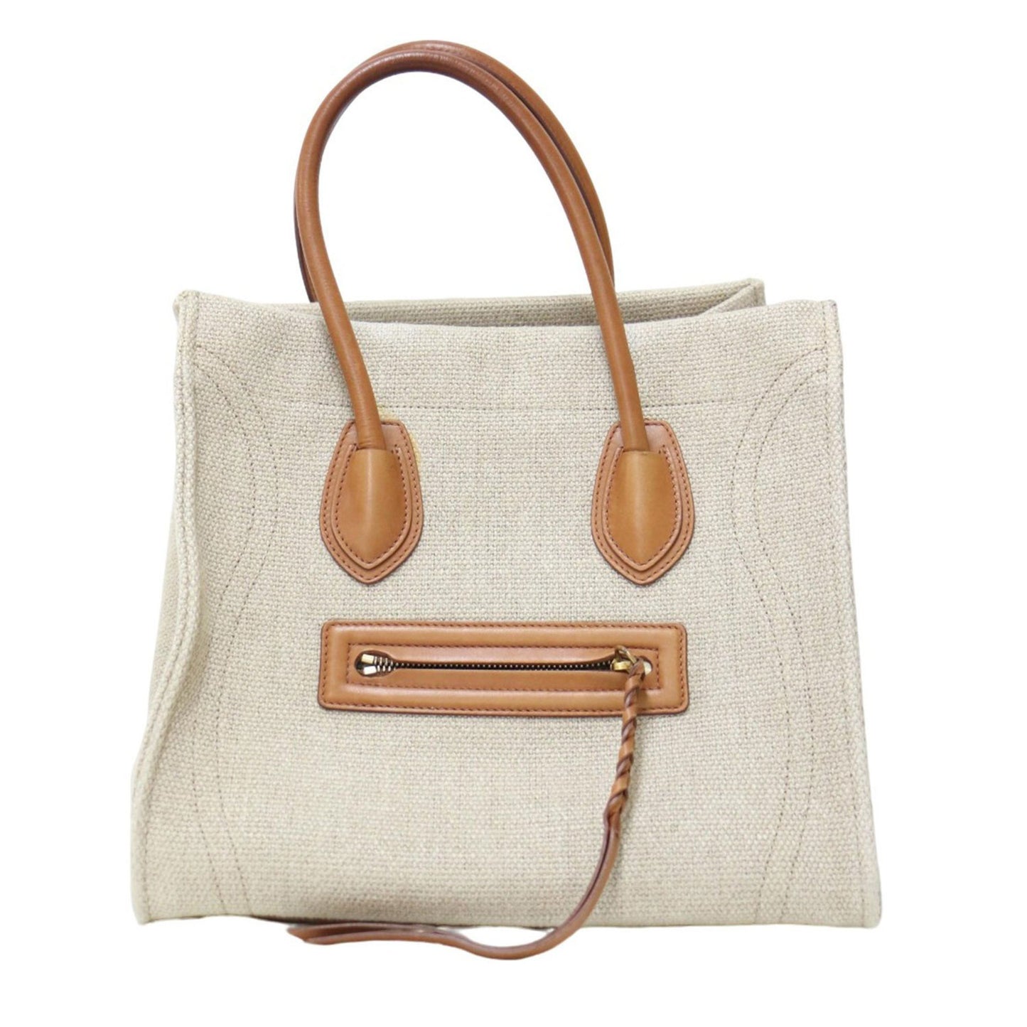 Céline Luggage Phantom, Beige, Canvas, tote