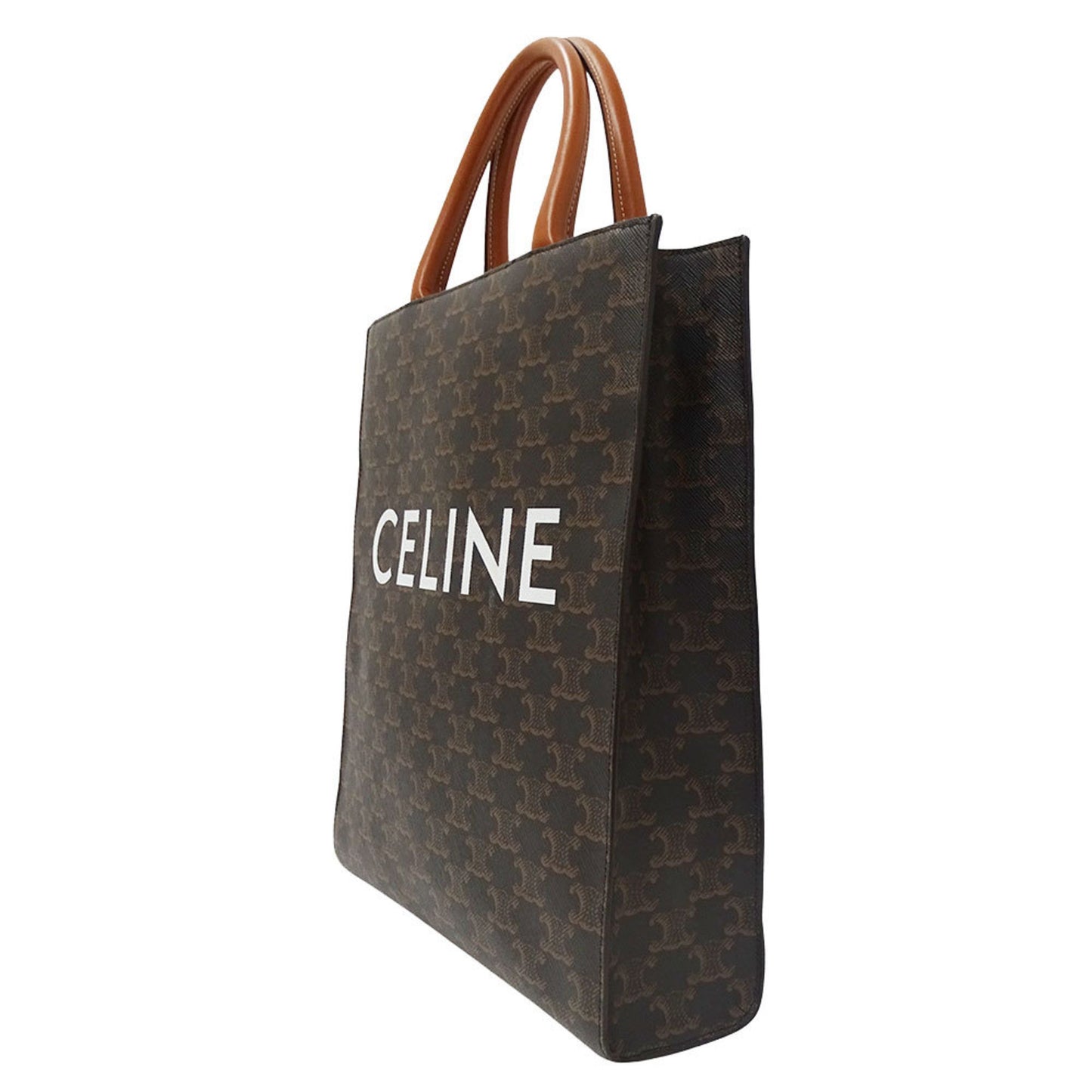 Céline Vertical Cabas, Brown, Canvas, handbag