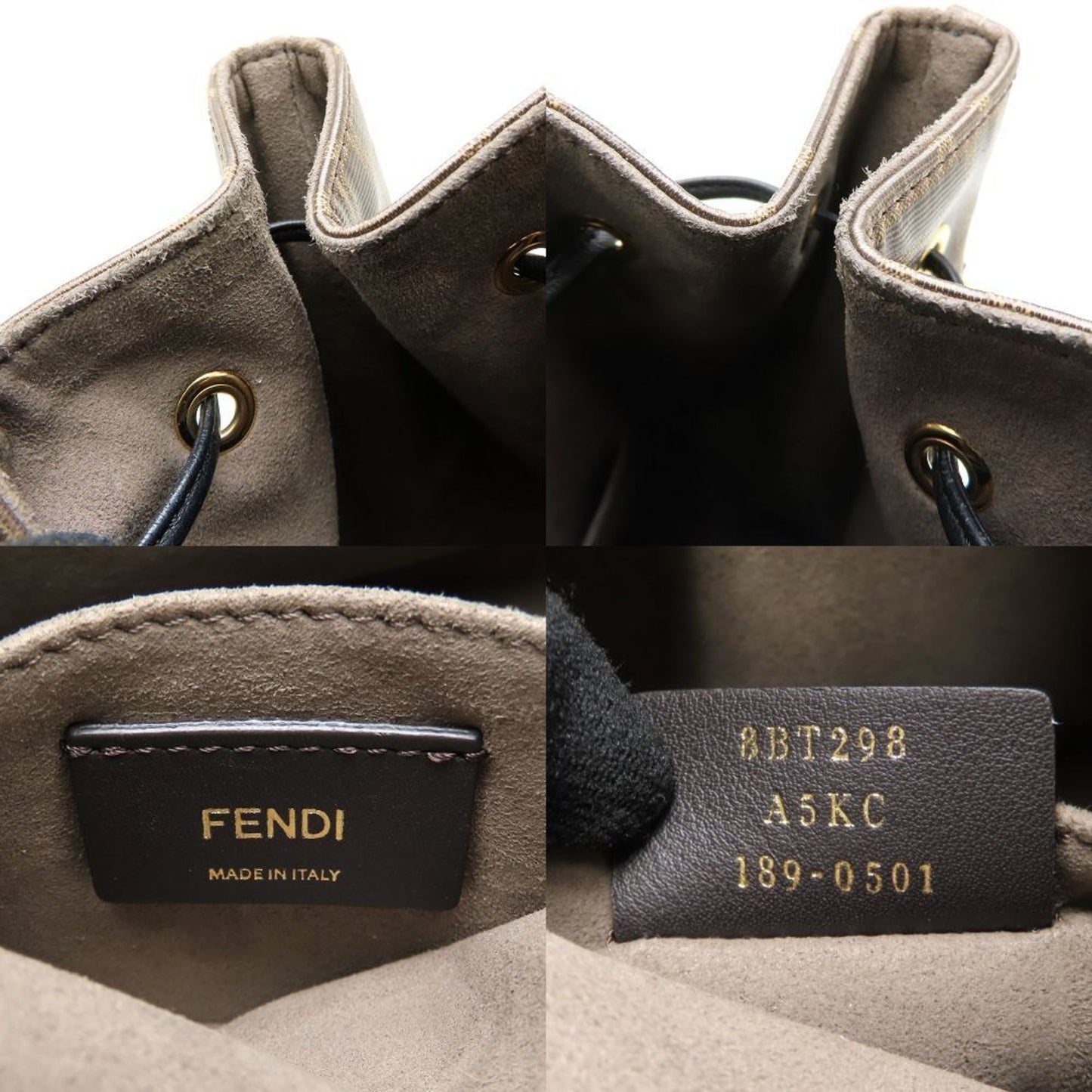 Fendi Mon Trésor, Brown, Canvas, shoulder