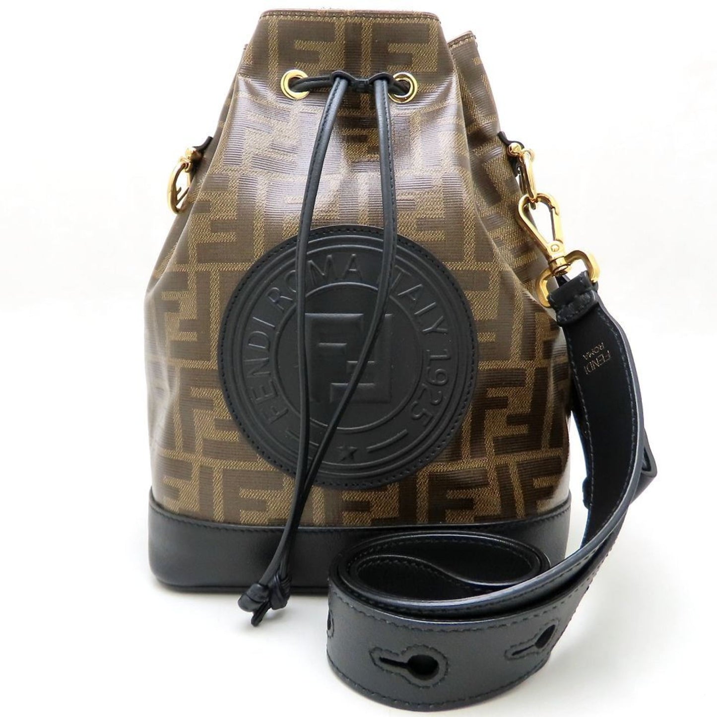 Fendi Mon Trésor, Brown, Canvas, shoulder