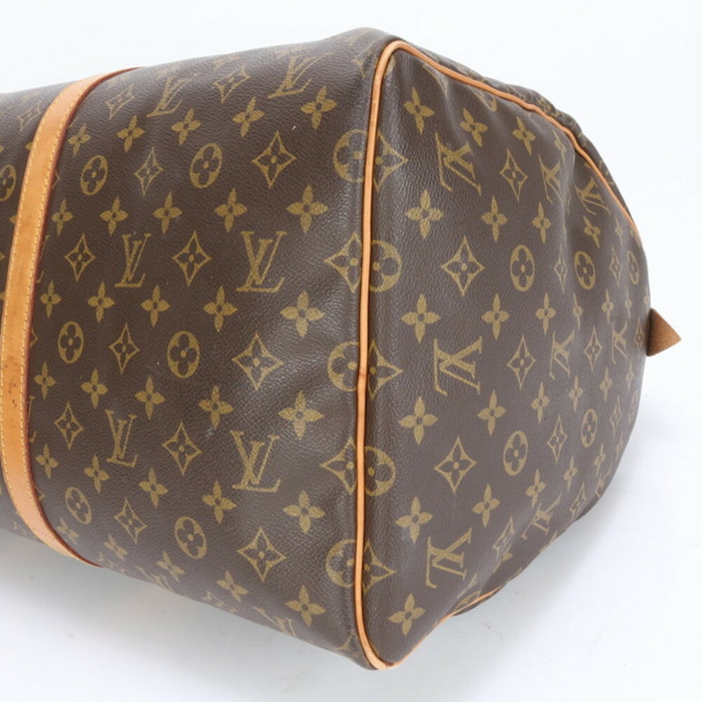 Louis Vuitton Keepall 55, Brown, Canvas, travel