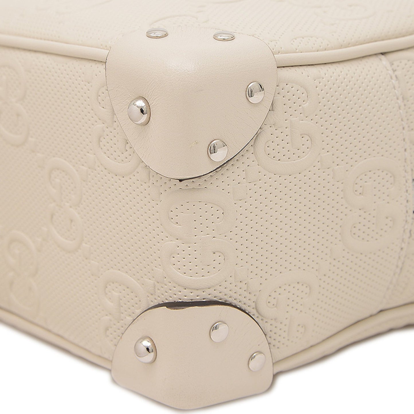 Gucci GG embossé, White, Leather, shoulder