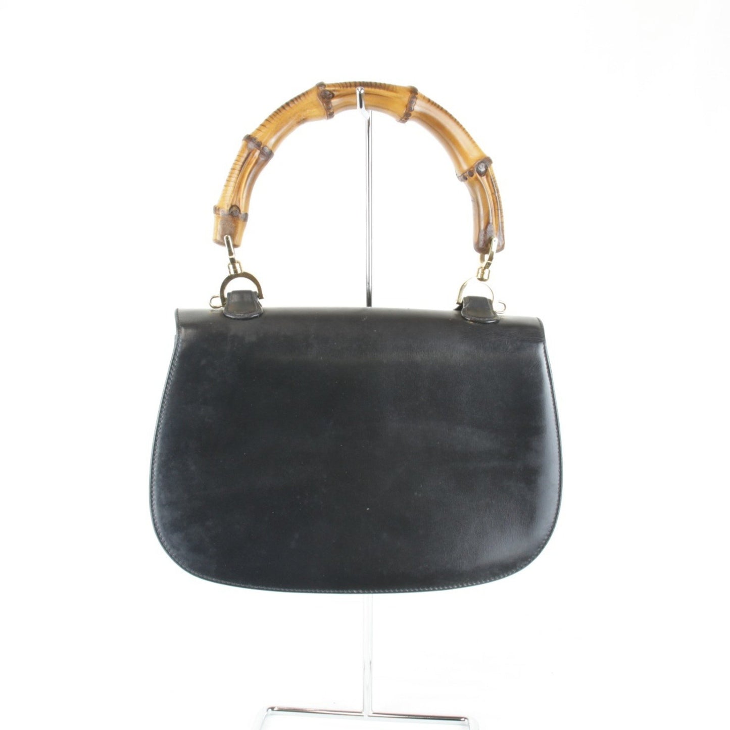 Gucci Bamboo, Black, Leather, handbag