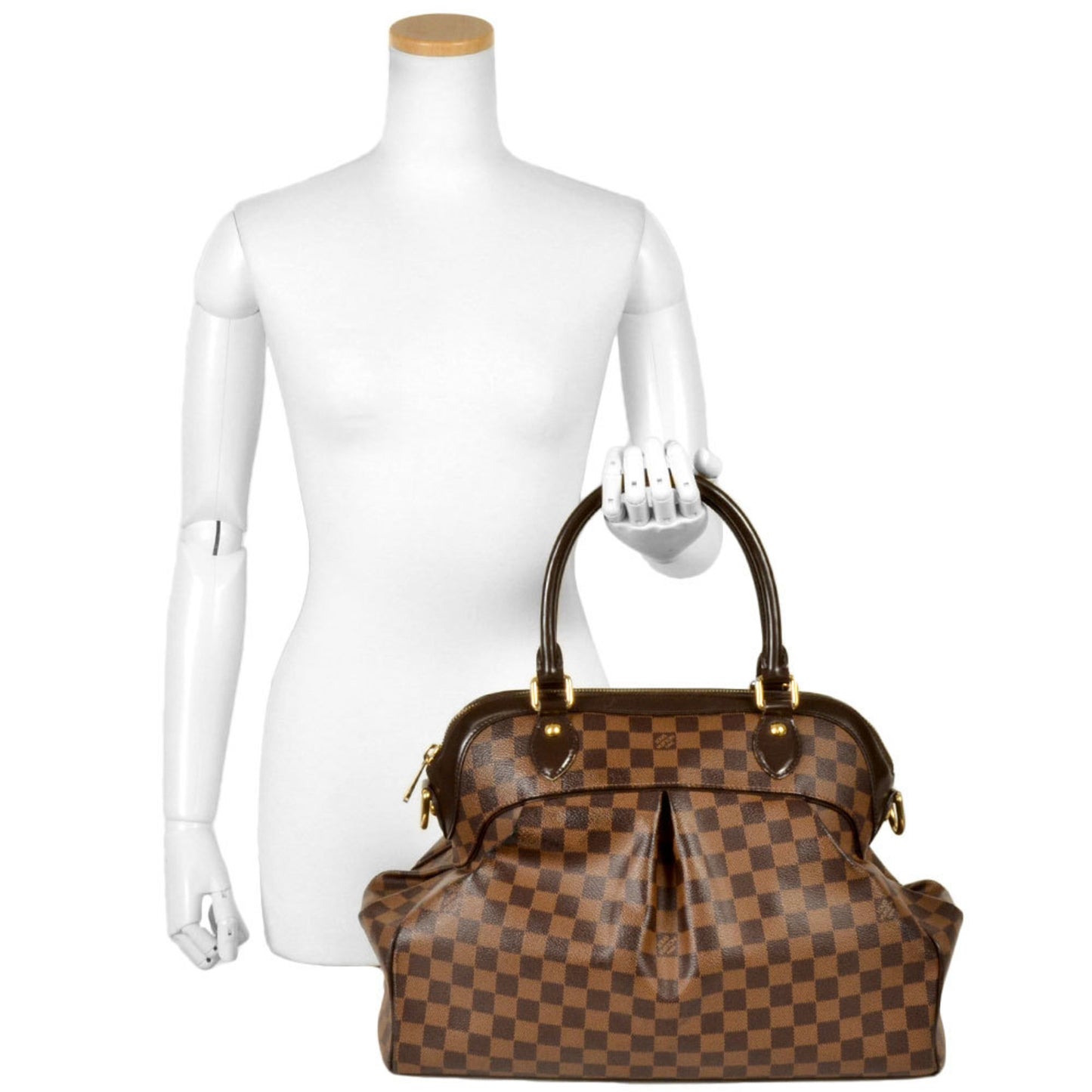 Louis Vuitton Trevi, Brown, Canvas, handbag