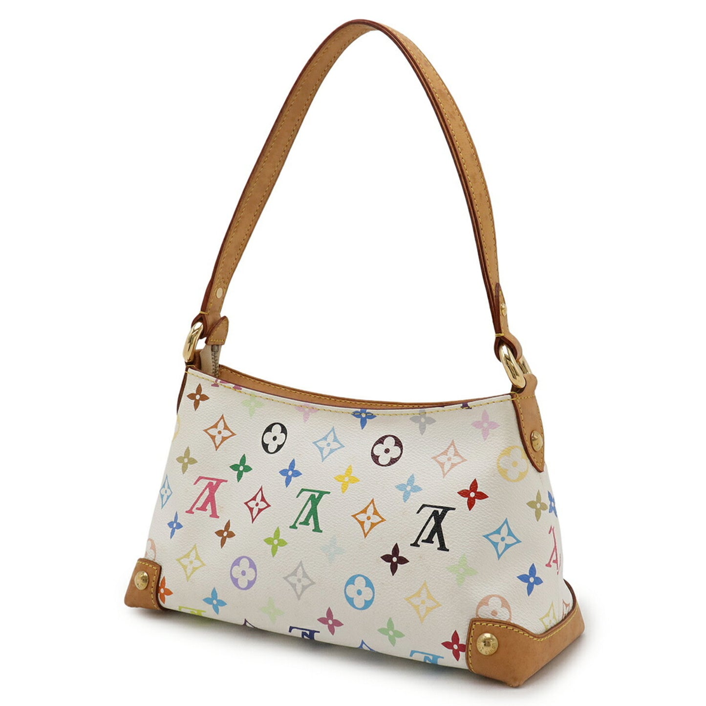 Louis Vuitton Eliza, White, Canvas, shoulder