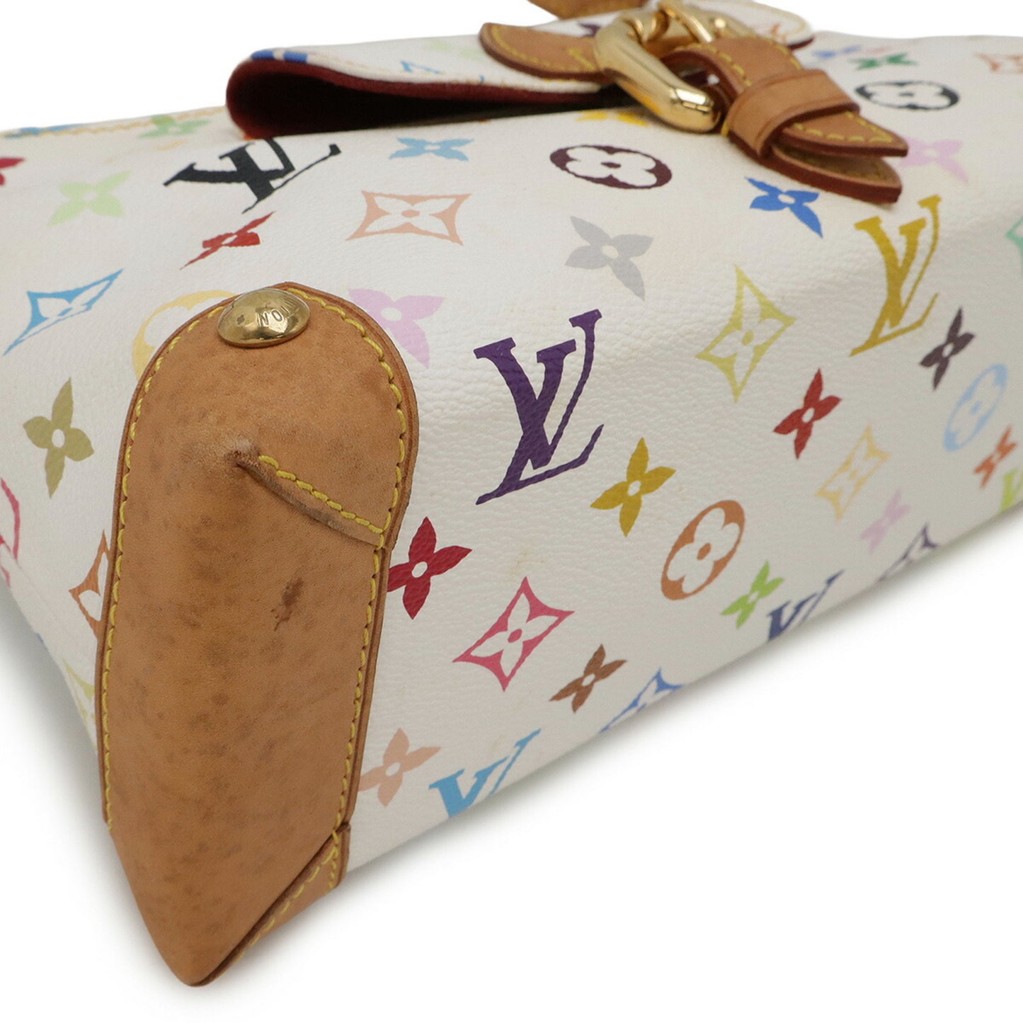 Louis Vuitton Eliza, White, Canvas, shoulder