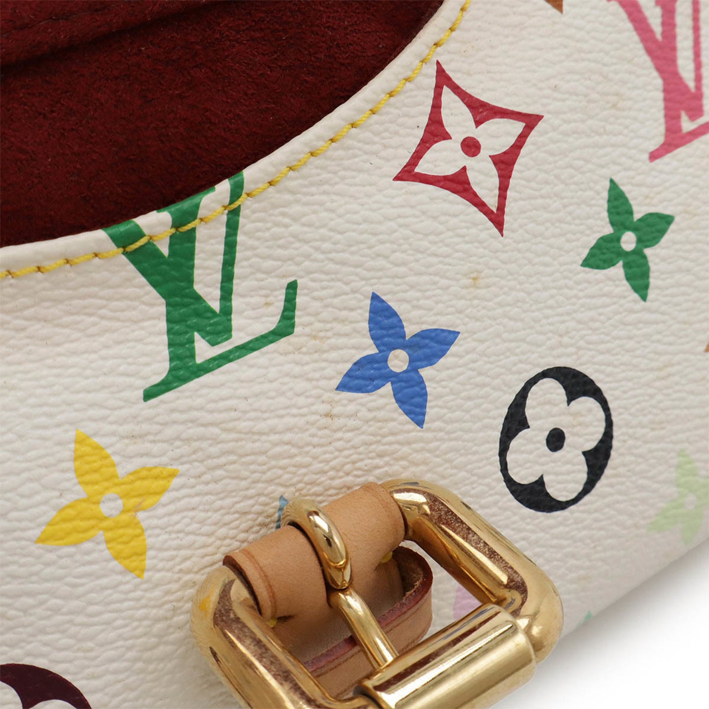 Louis Vuitton Eliza, White, Canvas, shoulder