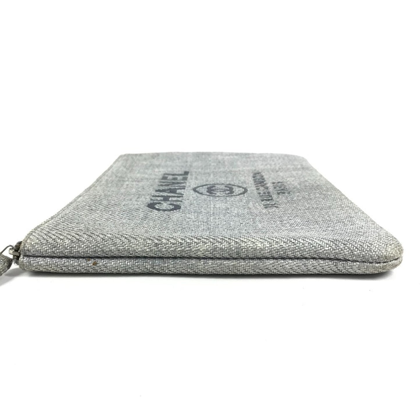 Chanel Deauville, Blue, Canvas, clutch