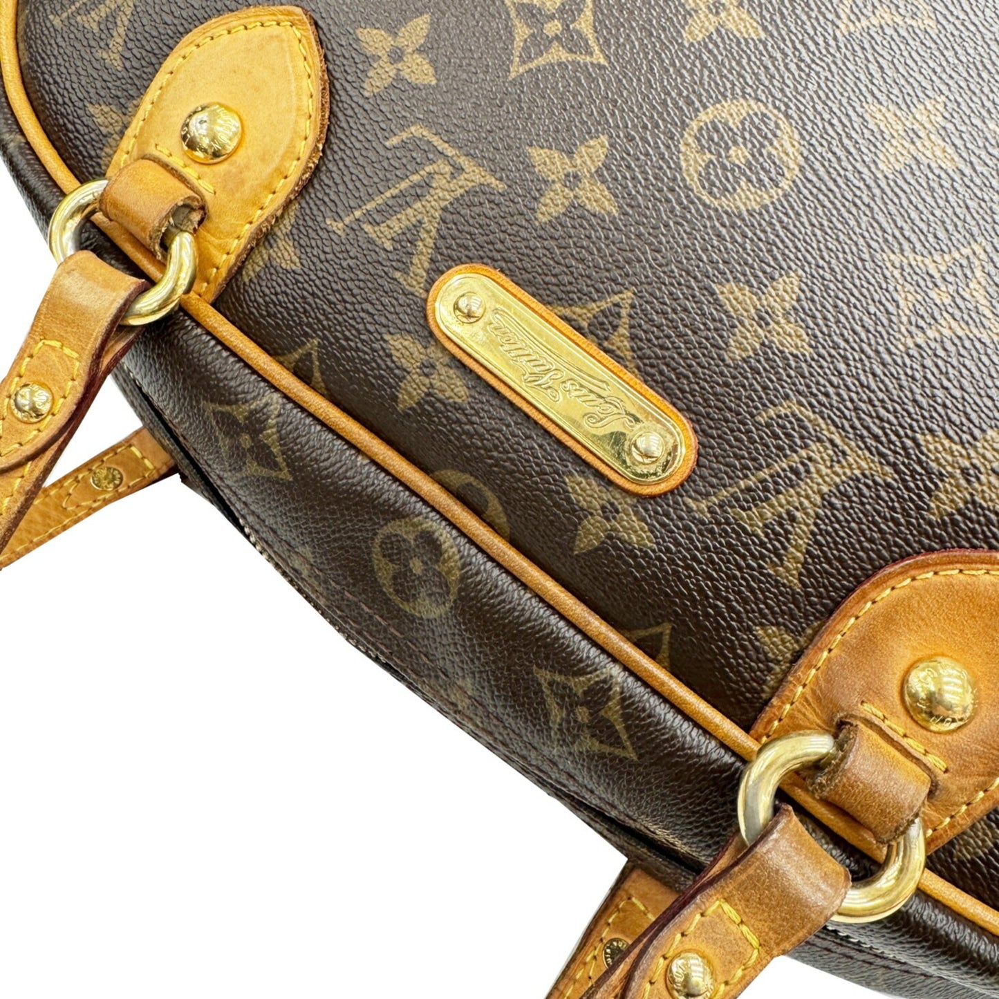Louis Vuitton Montorgueil, Brown, Canvas, shoulder