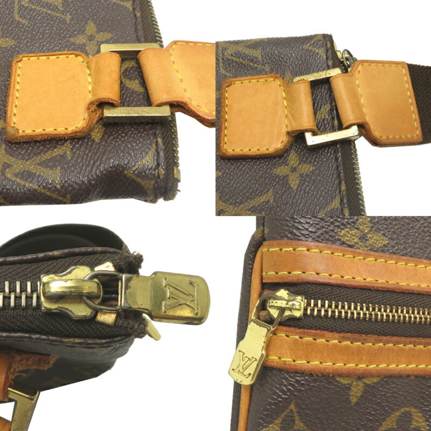 Louis Vuitton Bosphore, Brown, Canvas, shoulder