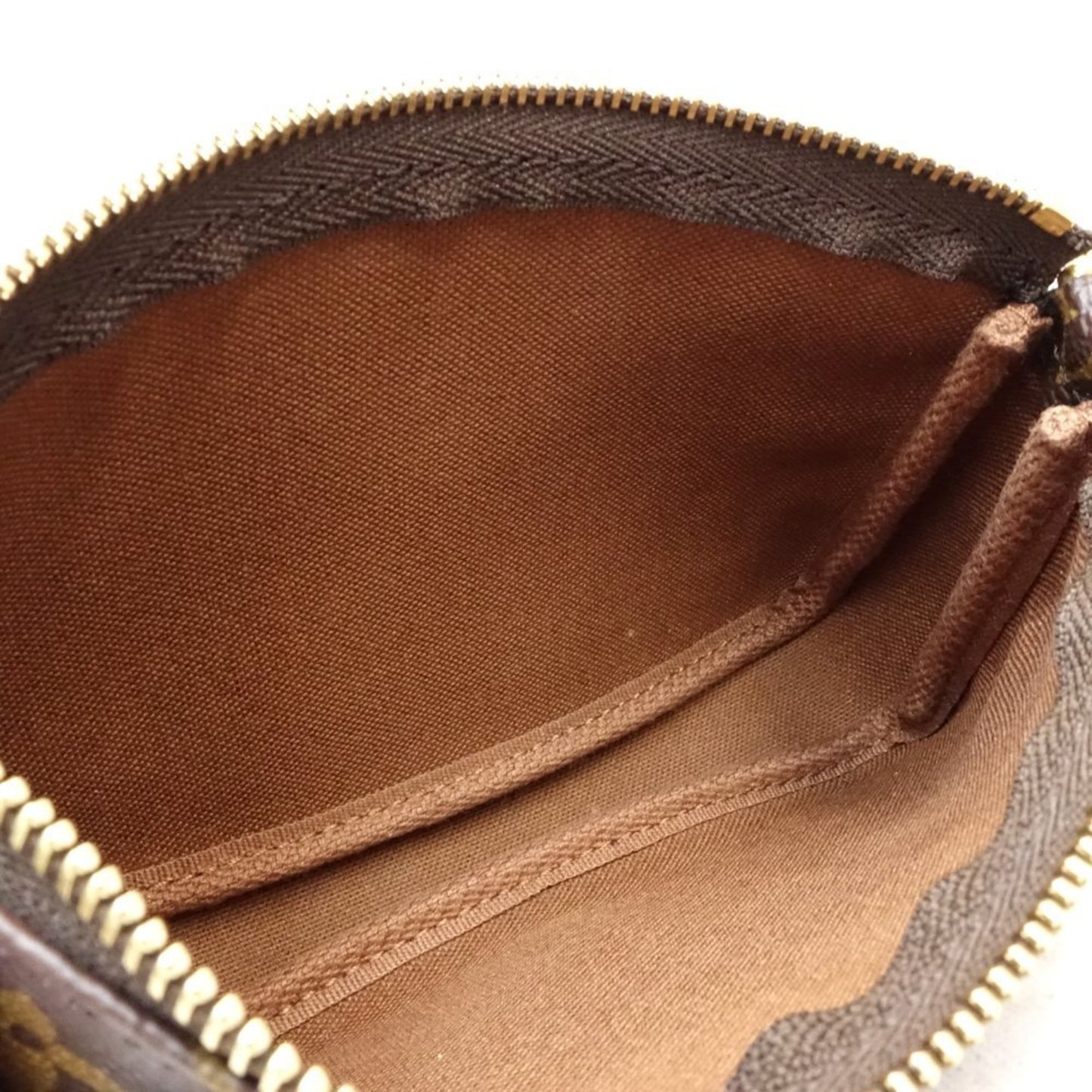 Louis Vuitton Mini Pochette Accessoires, Brown, Canvas, clutch