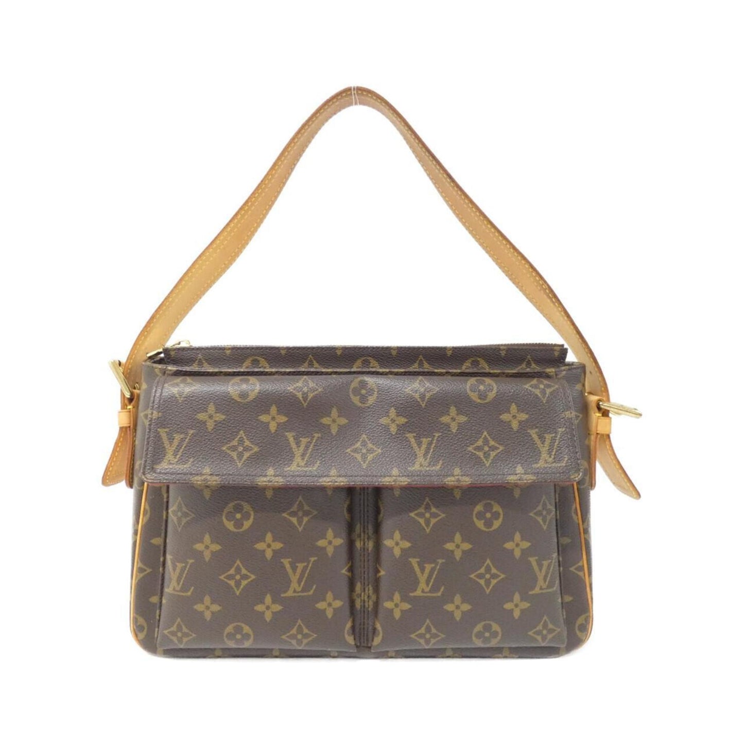 Louis Vuitton Viva Cité, Brown, Canvas, shoulder